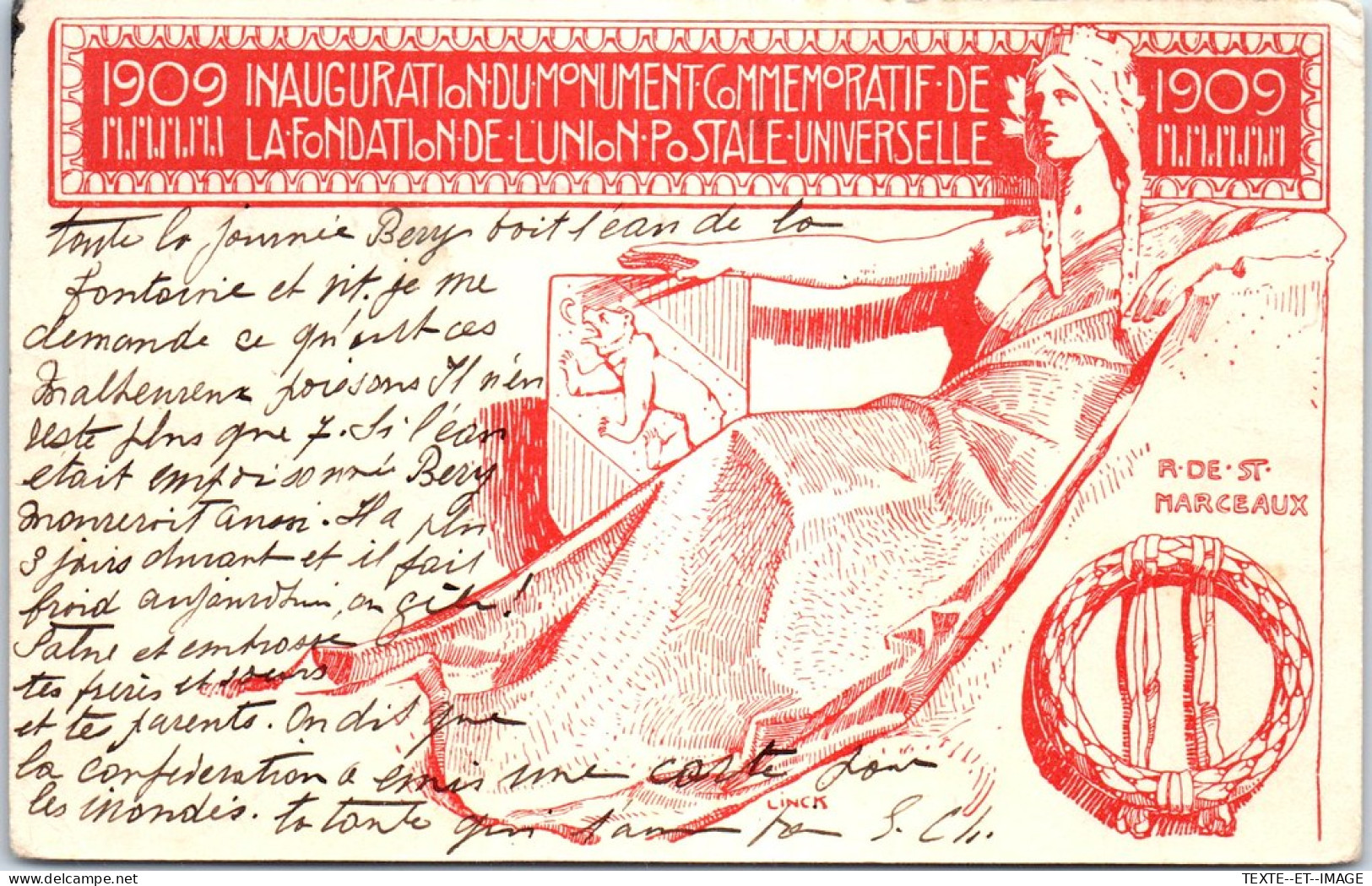 SUISSE - Souvenir Inauguration Monument Union Postale  - Andere & Zonder Classificatie