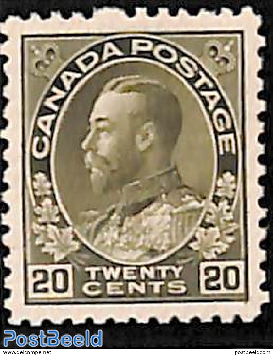 Canada 1911 20c, Stamp Out Of Set, Mint NH - Neufs