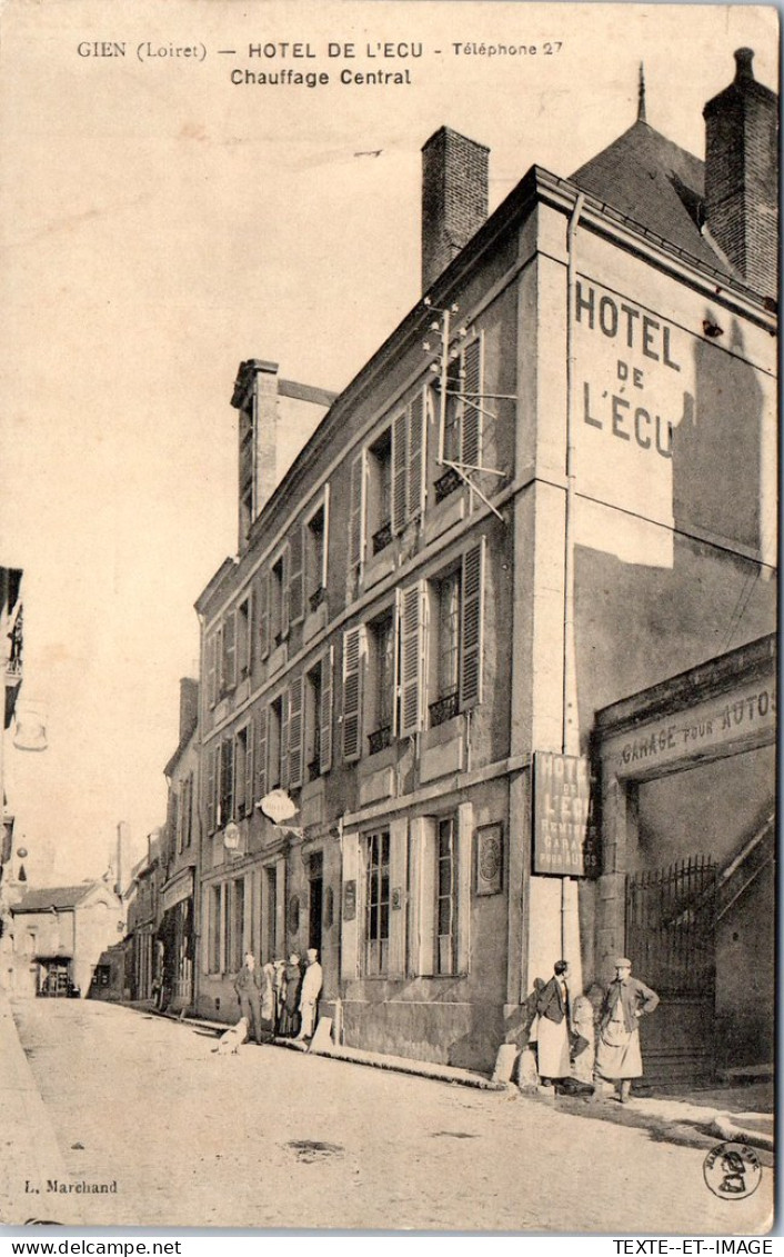 45 GIEN - Hotel De L'écu, Chauffage Central  - Gien