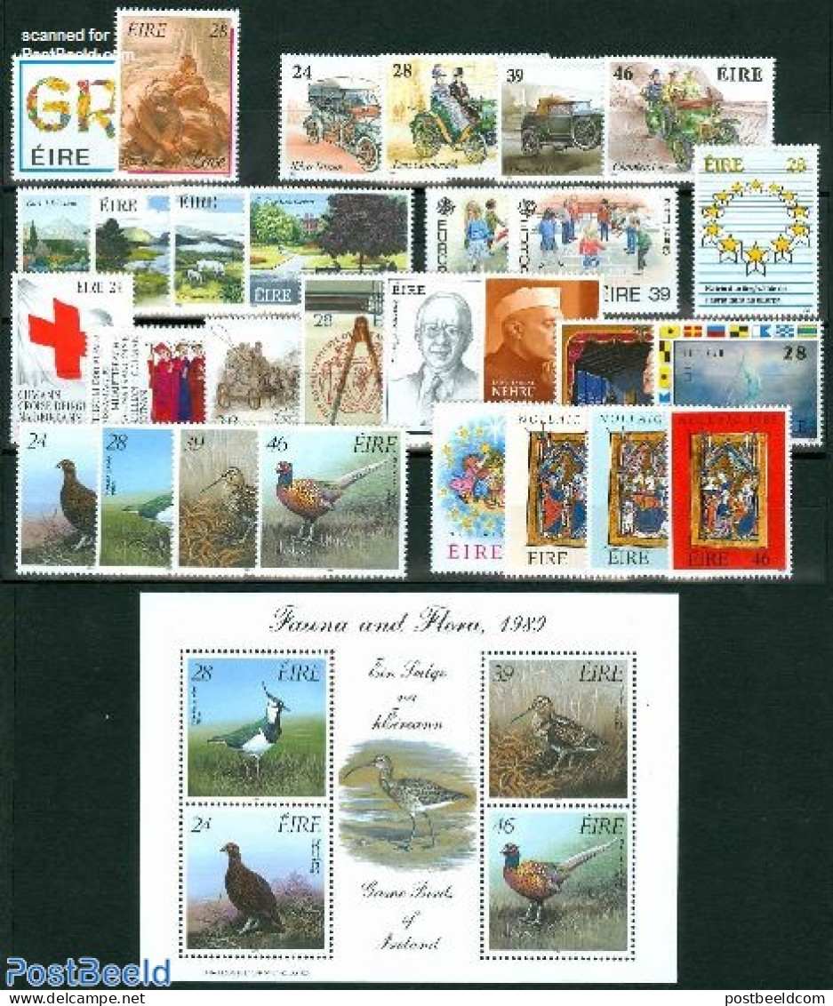 Ireland 1989 Yearset 1989, Complete, 29v + 1s/s, Mint NH, Various - Yearsets (by Country) - Nuevos