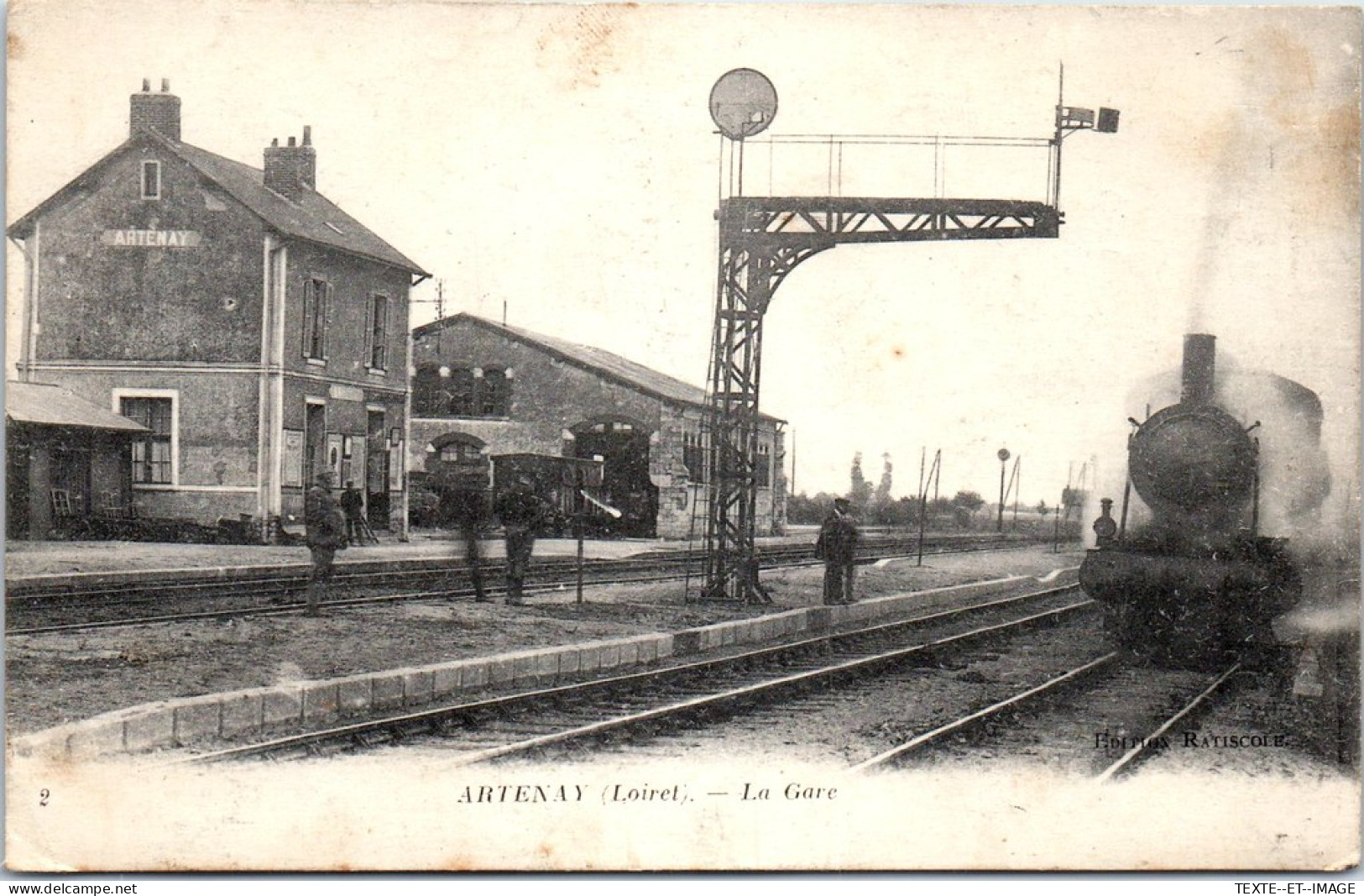 45 ARTENAY - Vue De La Gare (train) - Artenay