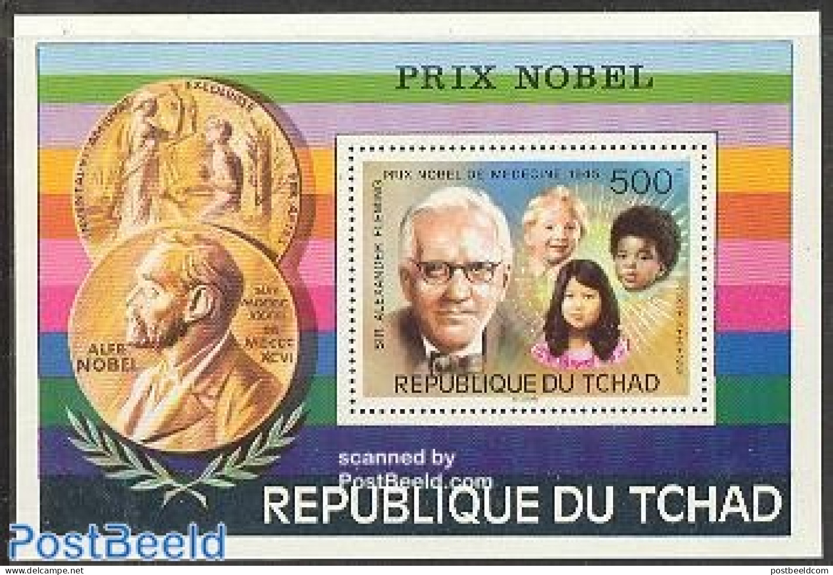 Chad 1976 Nobel Prize Winners S/s, Mint NH, Health - History - Science - Health - Nobel Prize Winners - Chemistry & Ch.. - Other & Unclassified