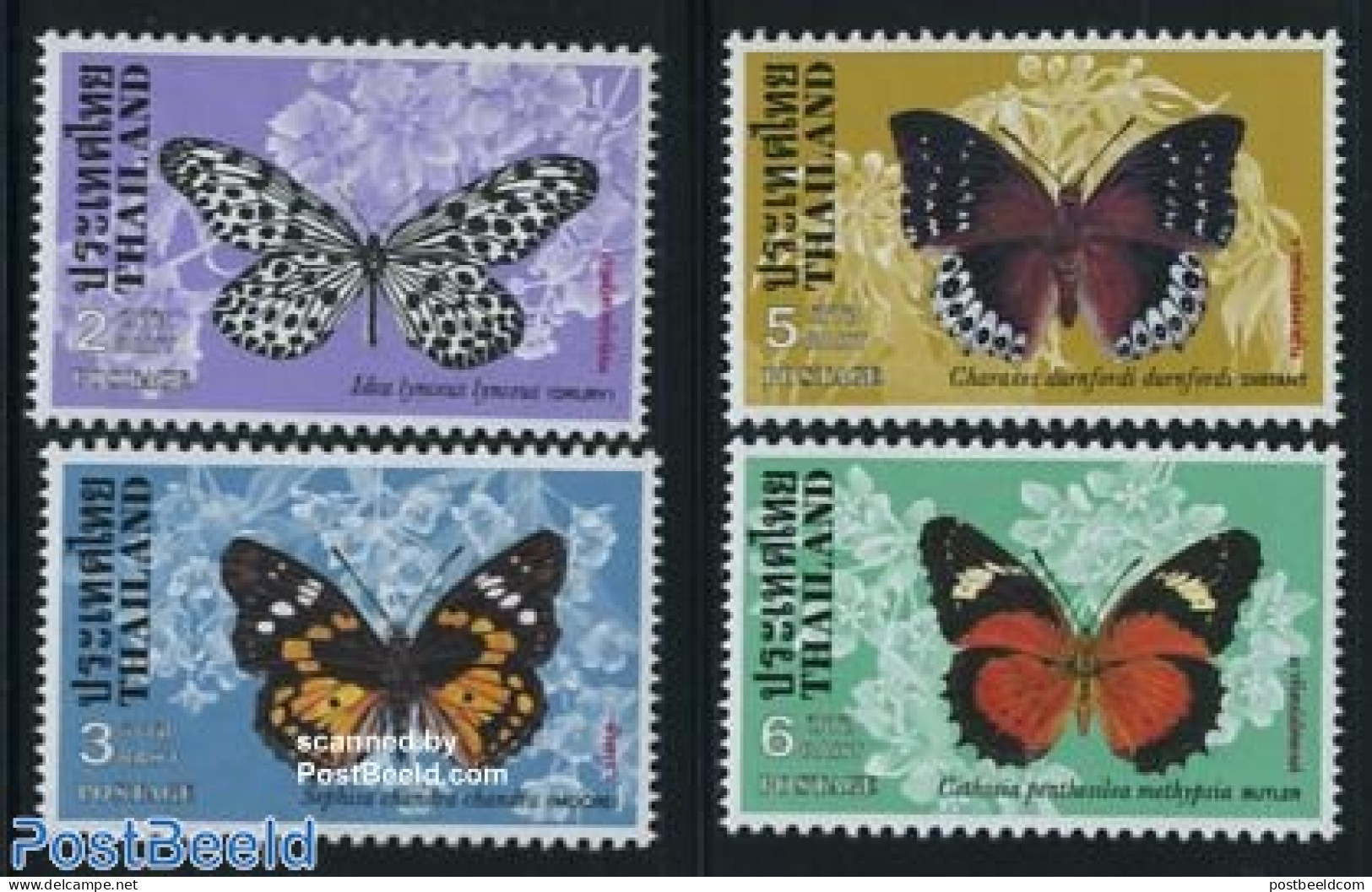 Thailand 1978 Butterflies 4v, Mint NH, Nature - Butterflies - Thaïlande
