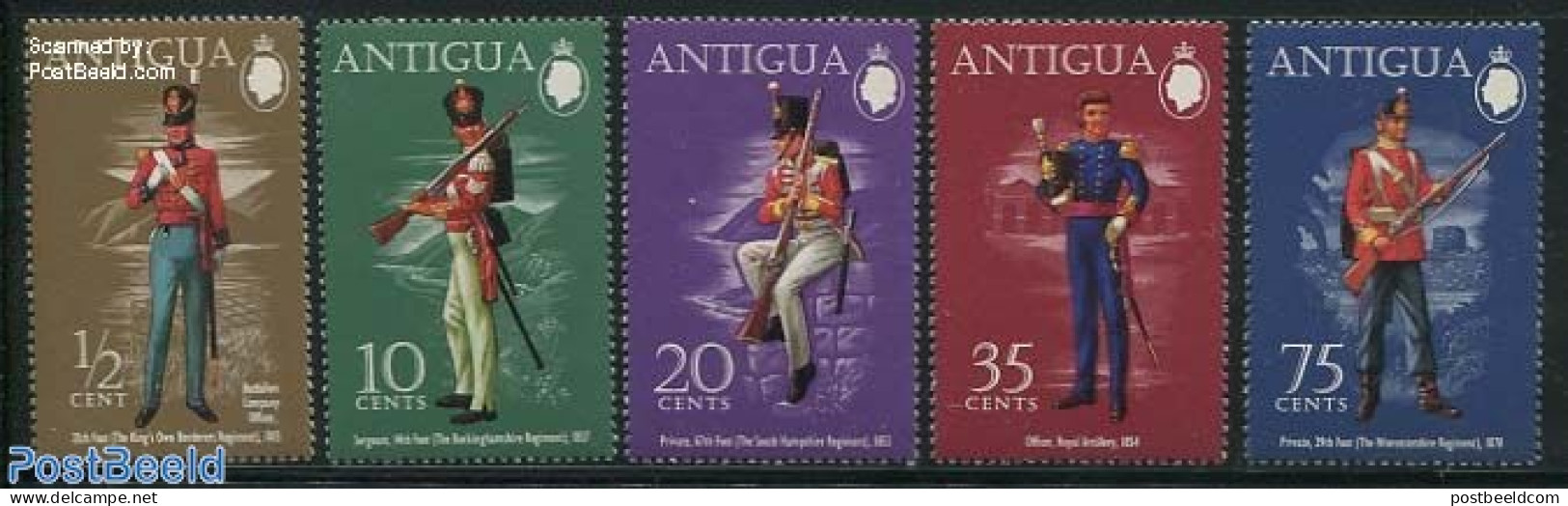 Antigua & Barbuda 1972 Uniforms 5v, Mint NH, Various - Uniforms - Disfraces