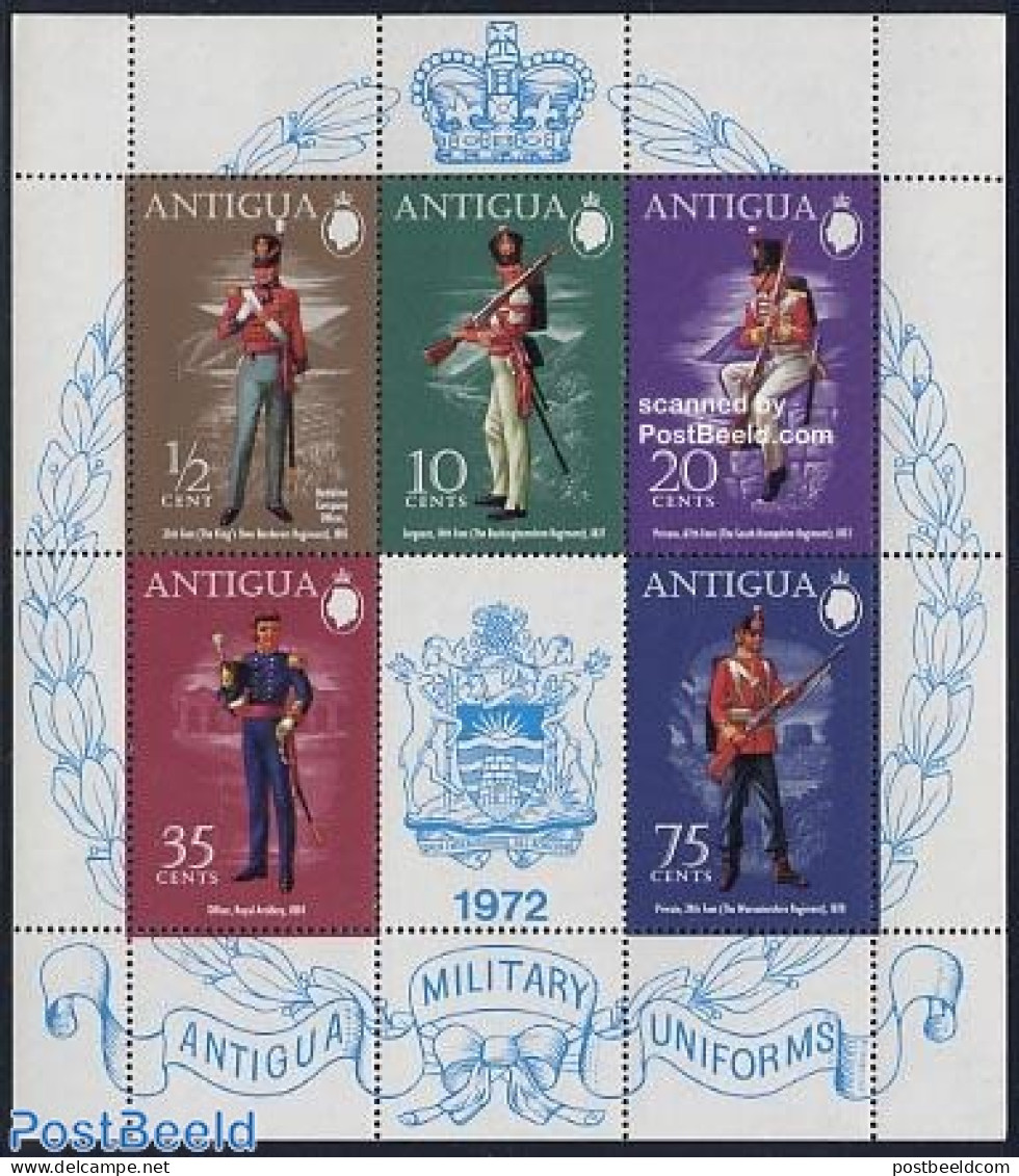 Antigua & Barbuda 1972 Uniforms S/s, Mint NH, Various - Uniforms - Disfraces