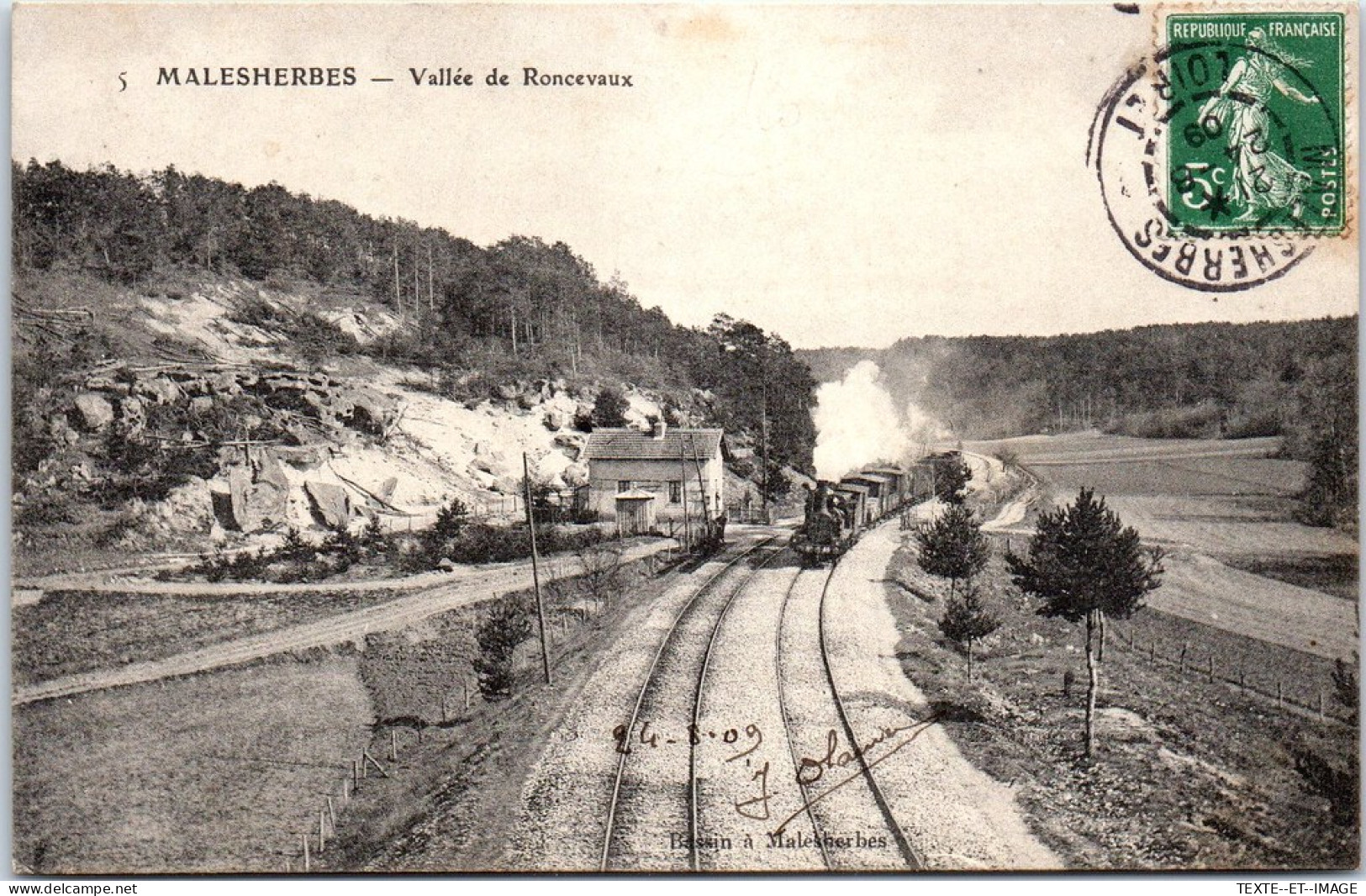 45 MALESHERBES - Train Dans La Vallée De Roncevaux  - Malesherbes