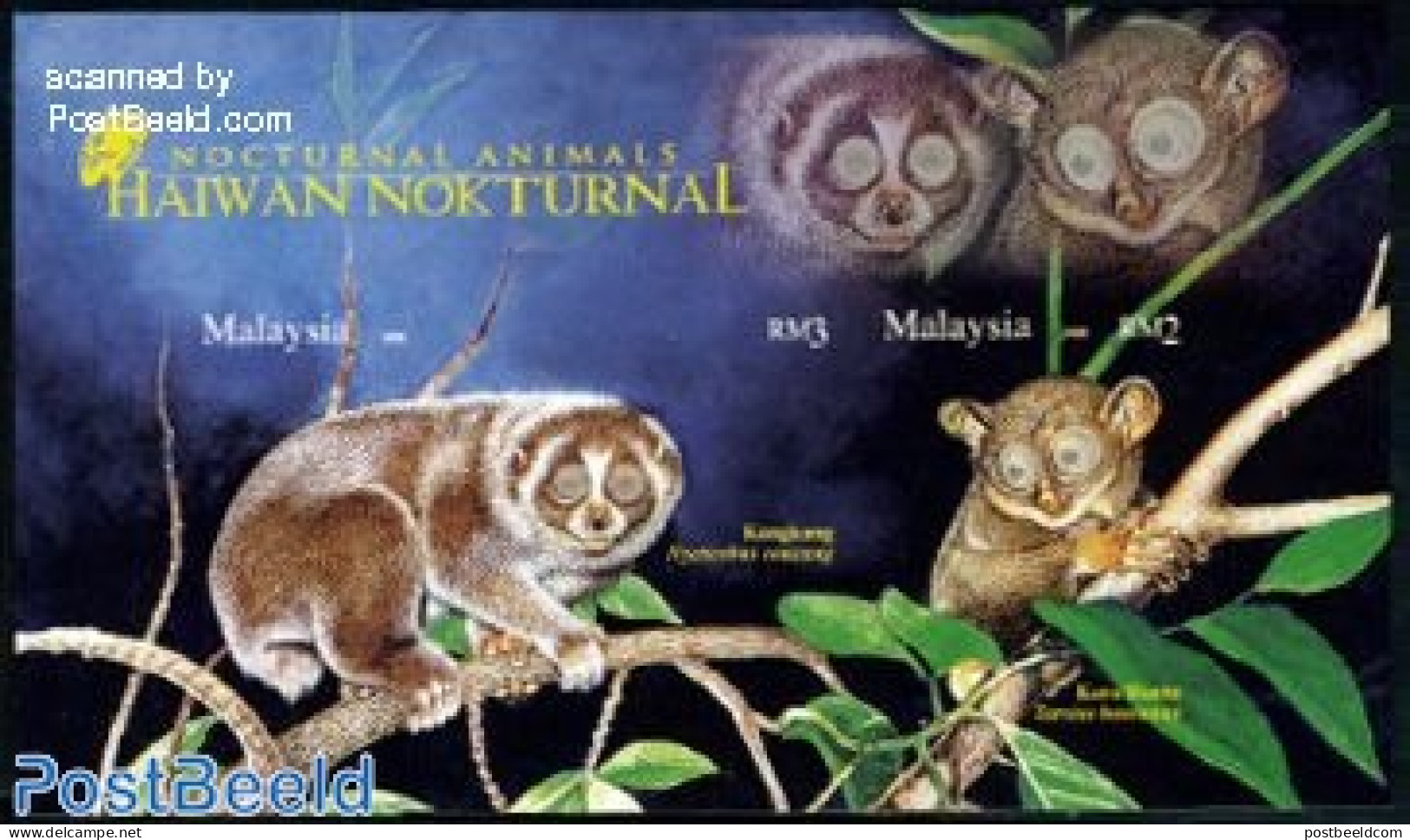 Malaysia 2008 Nocturial Animals S/s Imperforated, Mint NH, Nature - Animals (others & Mixed) - Autres & Non Classés