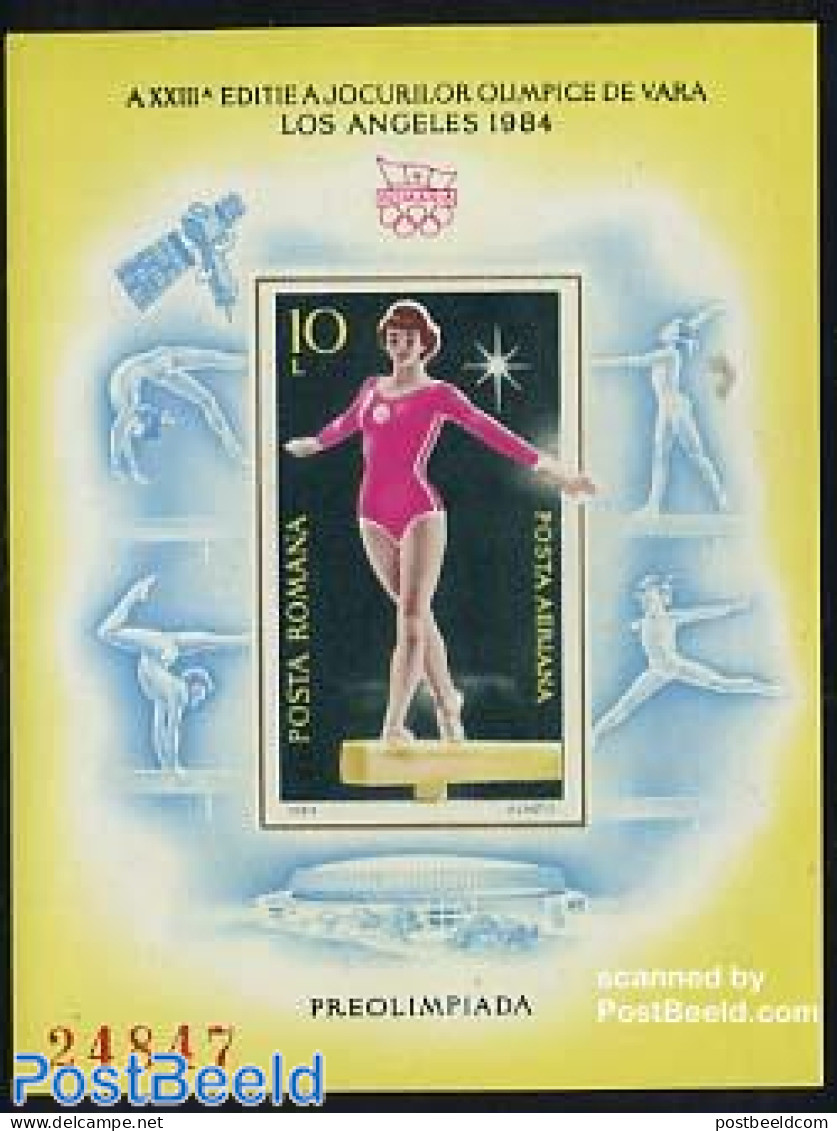 Romania 1984 Olympic Games Los Angelos  S/s, Mint NH, Sport - Gymnastics - Olympic Games - Neufs