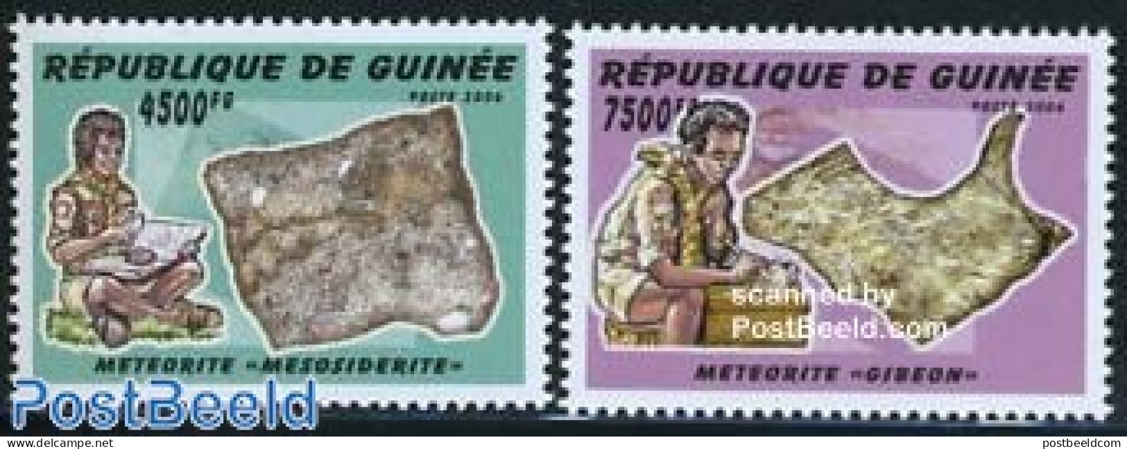 Guinea, Republic 2006 Scouting, Meteorites 2v, Mint NH, History - Science - Sport - Geology - Astronomy - Scouting - Astrología