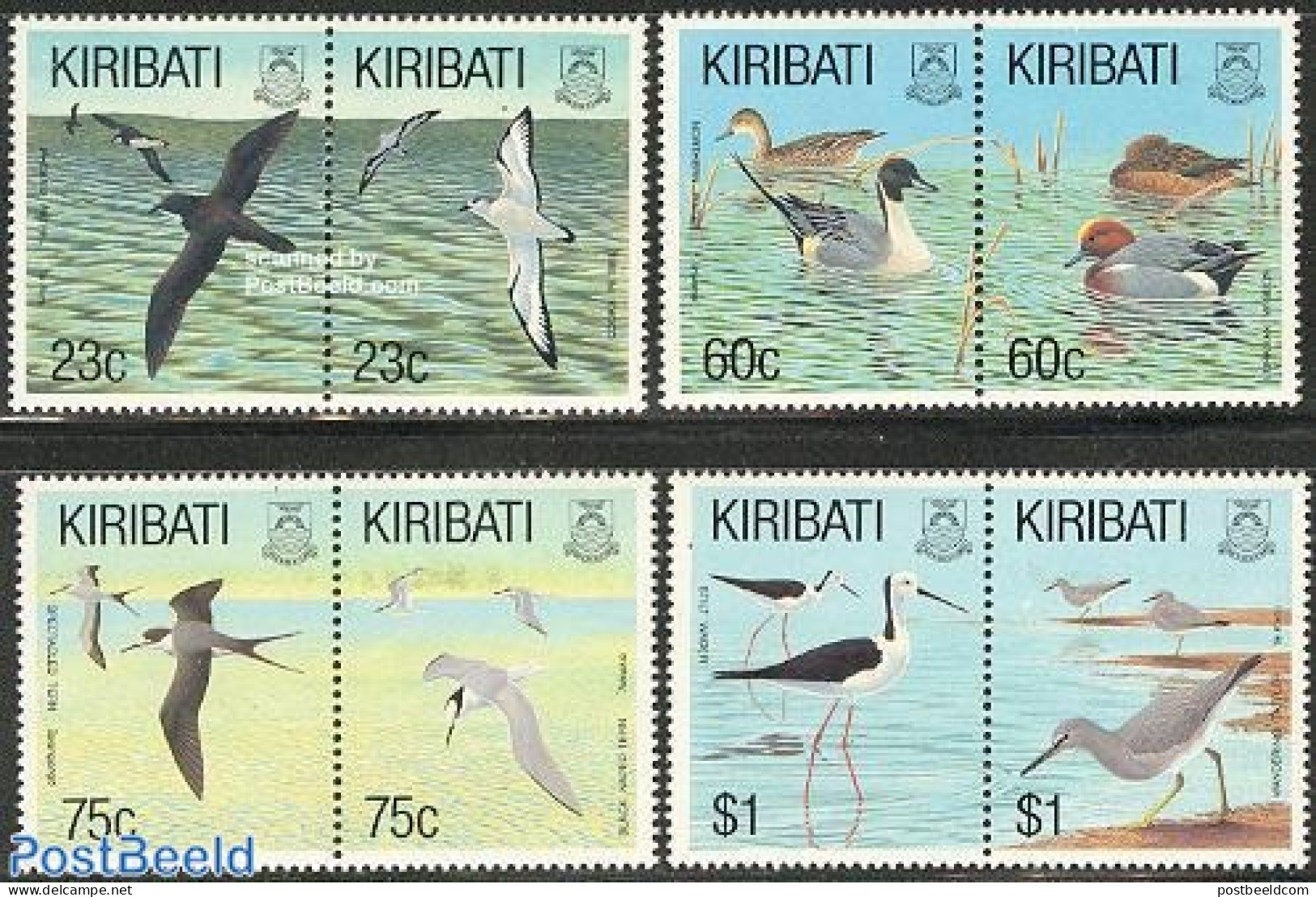 Kiribati 1993 Birds 4x2v [:], Mint NH, Nature - Birds - Ducks - Kiribati (1979-...)
