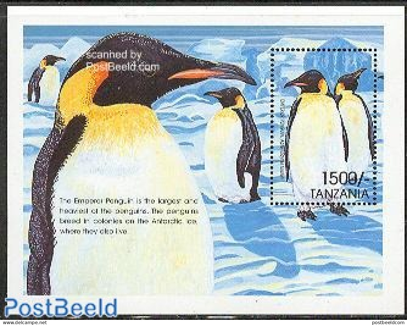 Tanzania 1999 Emperor Penguin S/s, Mint NH, Nature - Birds - Penguins - Tansania (1964-...)