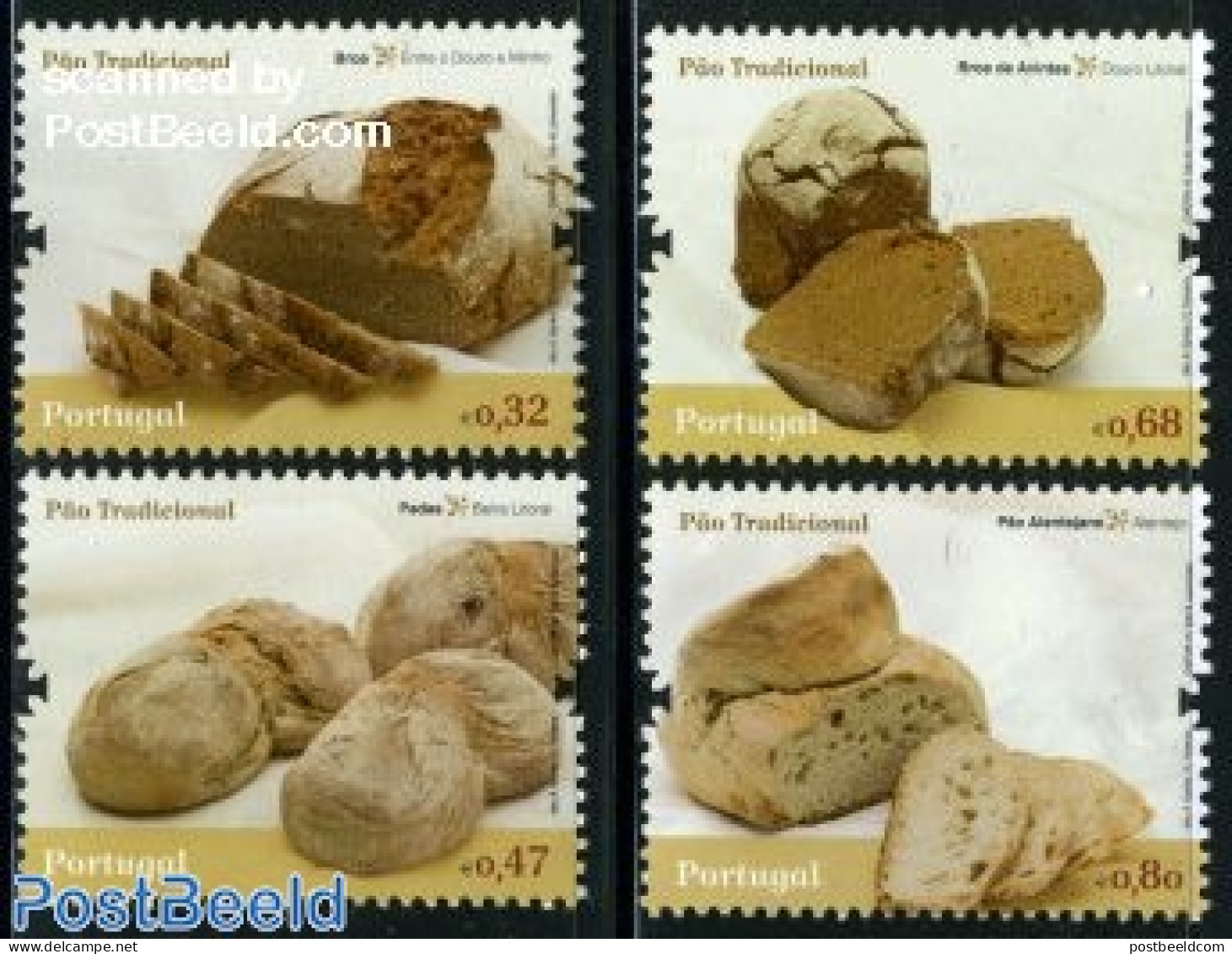 Portugal 2010 Traditional Bread 4v, Mint NH, Health - Bread & Baking - Food & Drink - Nuovi
