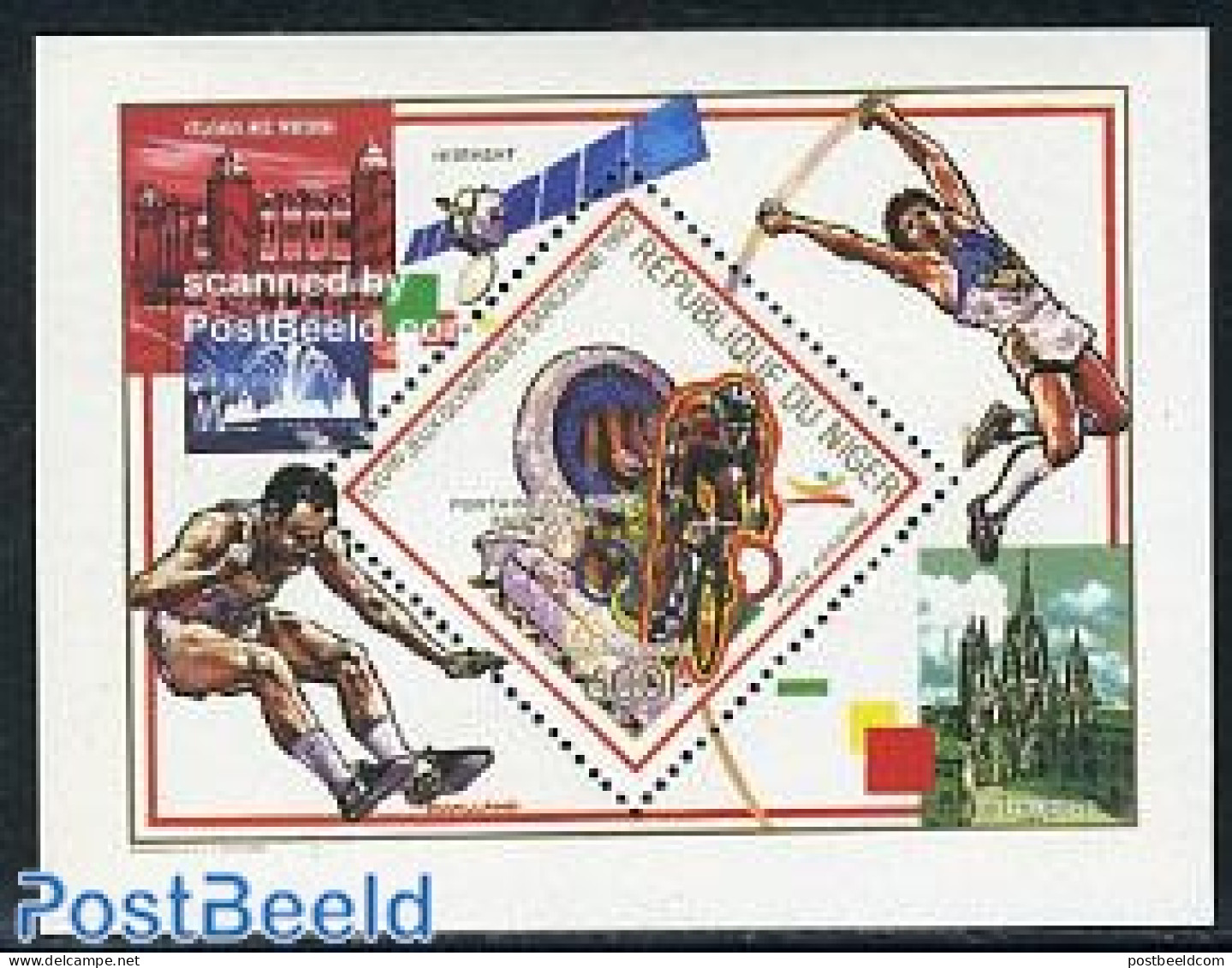 Niger 1990 Olympic Games Barcelona S/s, Mint NH, Sport - Transport - Athletics - Cycling - Olympic Games - Space Explo.. - Athlétisme