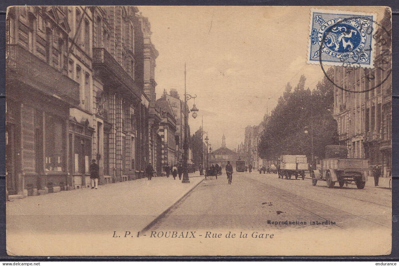 CP Roubaix Affr. N°285 Càd TOURNAI 2/7 II 1934 Pour MALMEDY - 1922-1927 Houyoux