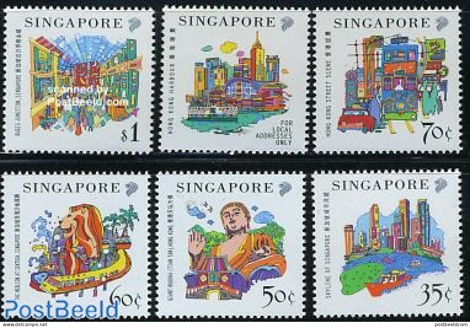 Singapore 1999 Tourism 6v, Joint Issue Hong Kong, Mint NH, Transport - Various - Ships And Boats - Joint Issues - Stre.. - Boten