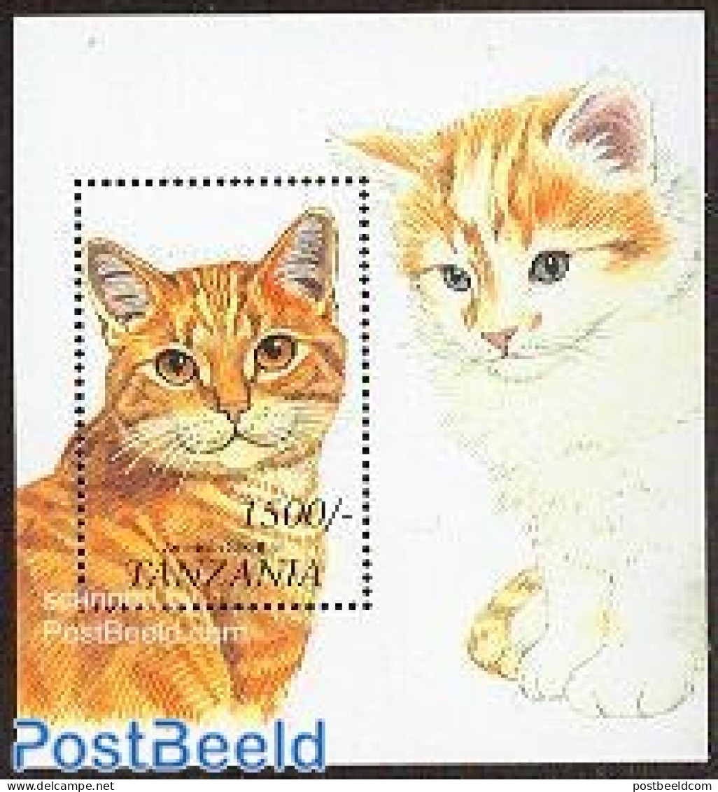 Tanzania 1999 American Shorthair Cat S/s, Mint NH, Nature - Cats - Tanzanie (1964-...)
