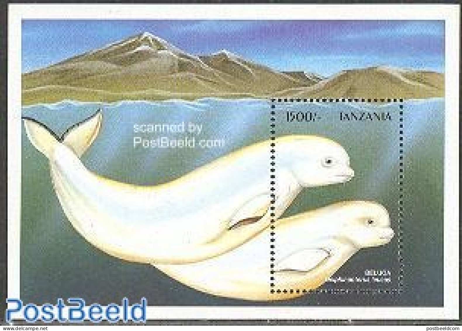 Tanzania 1999 Beluga S/s, Mint NH, Nature - Sea Mammals - Tanzanie (1964-...)