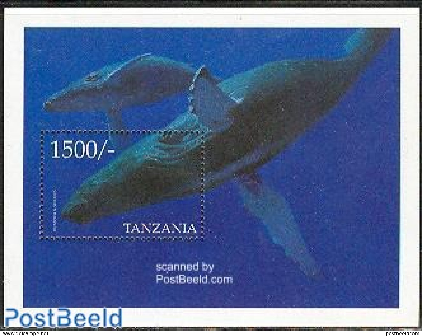Tanzania 1999 Humpback Whale S/s, Mint NH, Nature - Sea Mammals - Tanzanie (1964-...)