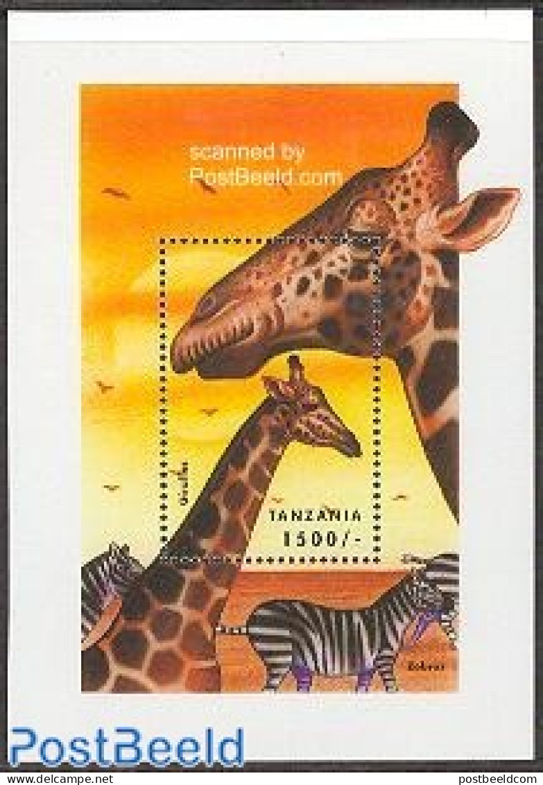 Tanzania 1999 Giraffe S/s, Mint NH, Nature - Animals (others & Mixed) - Giraffe - Tansania (1964-...)