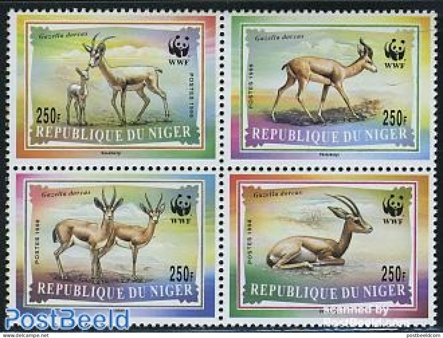 Niger 1998 WWF, Gazelle 4v [+], Mint NH, Nature - Animals (others & Mixed) - World Wildlife Fund (WWF) - Niger (1960-...)
