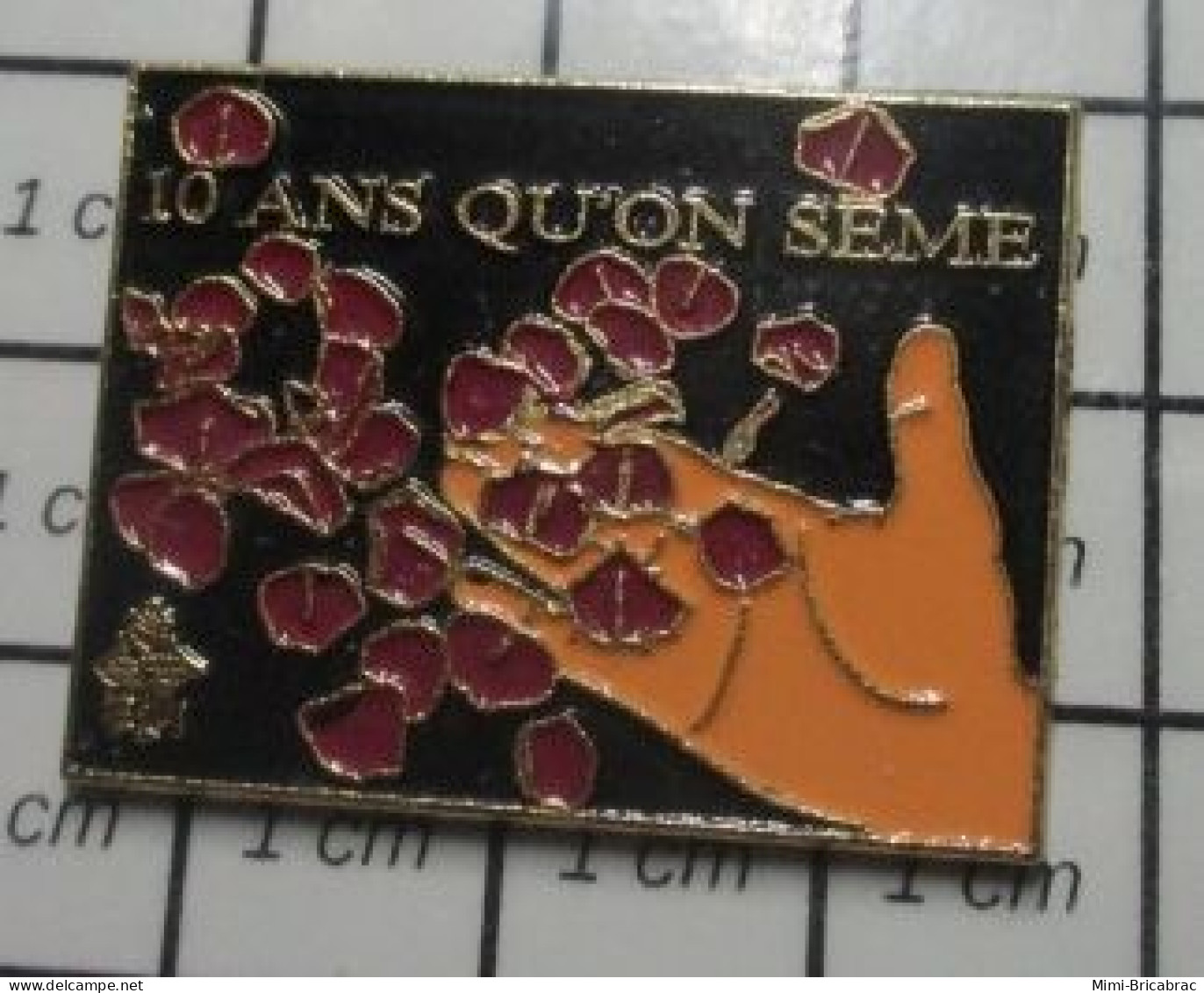 121 Pin's Pins / Beau Et Rare / ASSOCIATIONS / PARTI SOCIALISTE PETALES DE ROSE 10 ANS QU'ON SEME - Associations