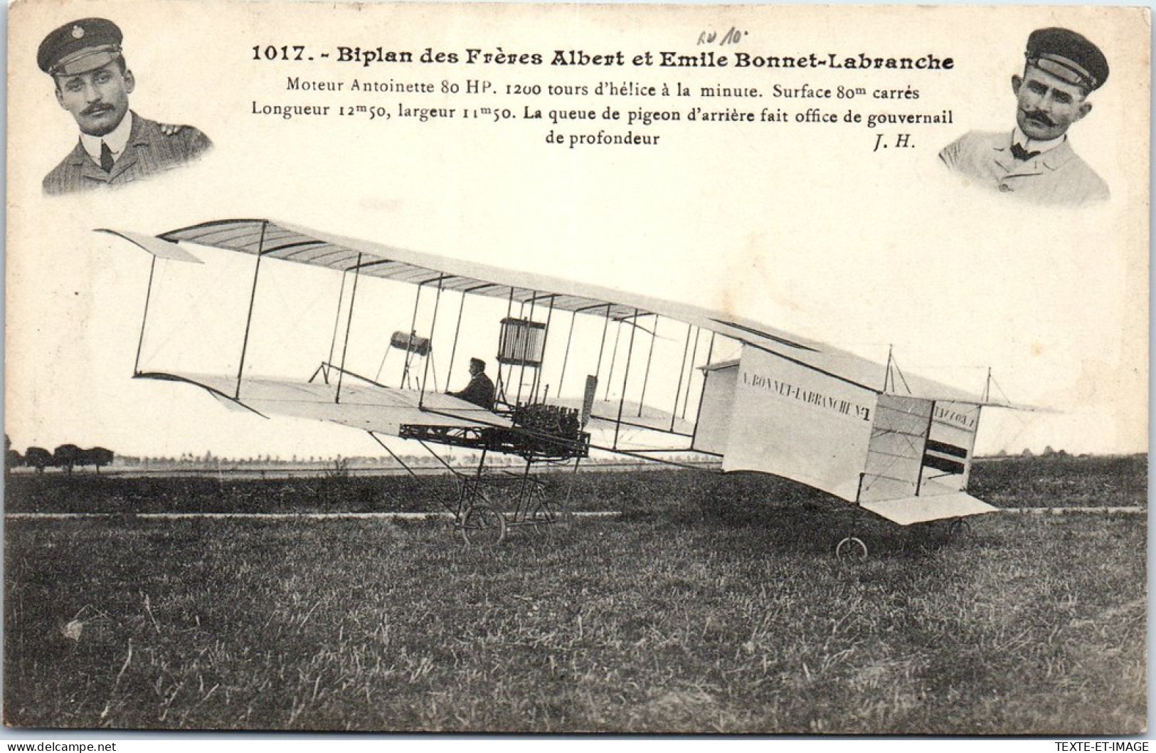 AVIATION - Biplan Albert Et Emile Bonnet Labranche  - Altri & Non Classificati