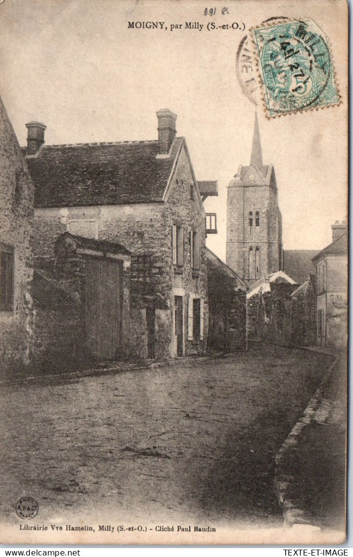 91 MOIGNY - Le Centre Du Village Et L'eglise  - Other & Unclassified