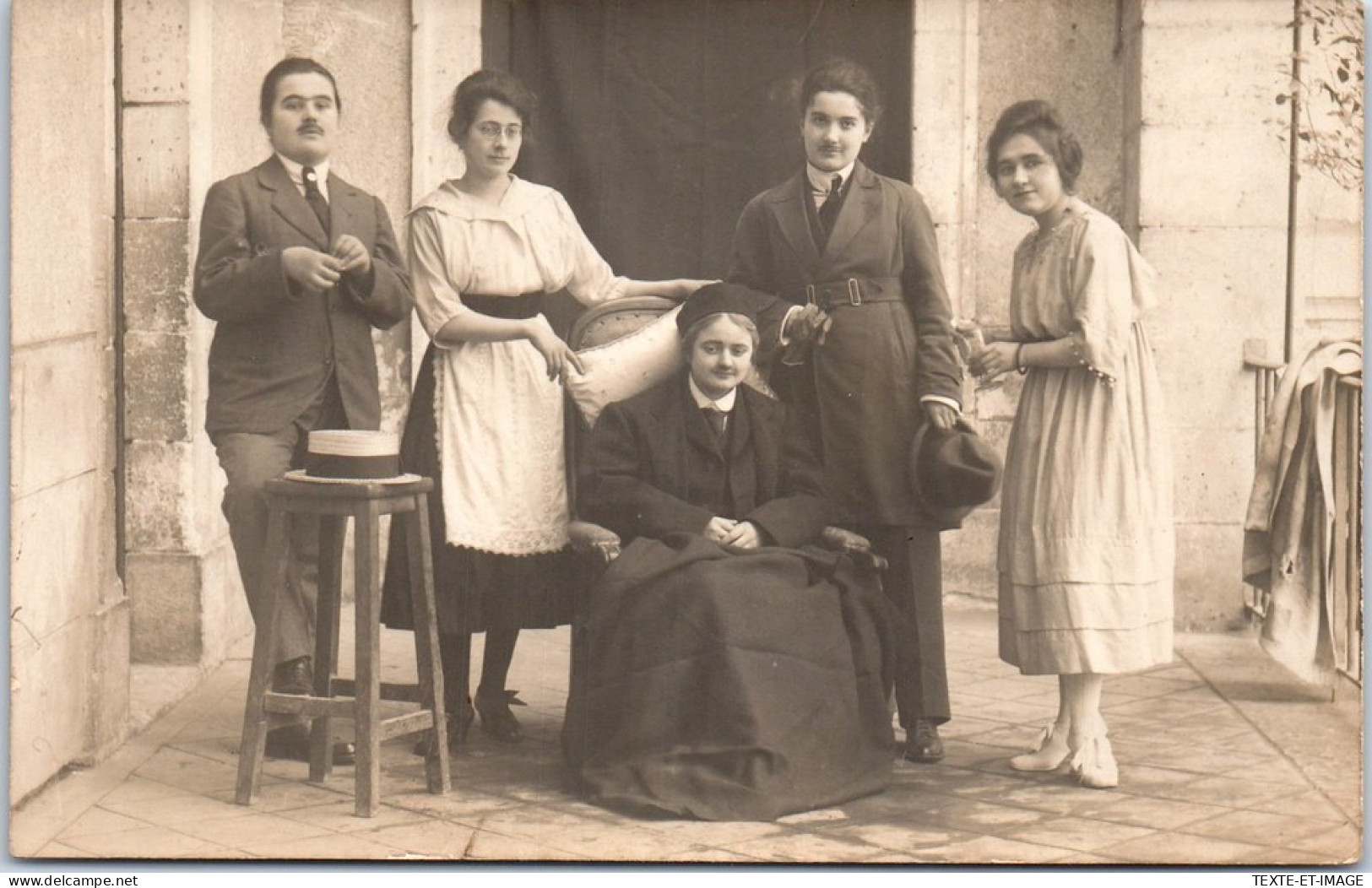 46 CAHORS - CARTE PHOTO - Groupe D'acteur Representation Theatrale - Cahors