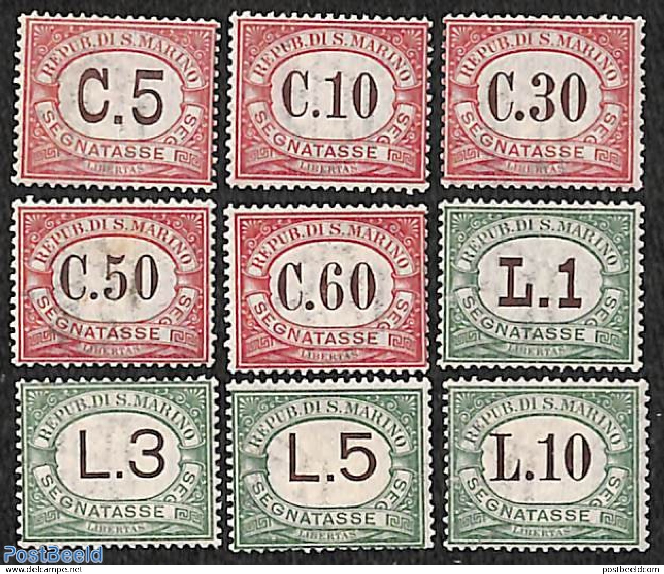 San Marino 1924 Postage Due 9v, Mint NH - Autres & Non Classés