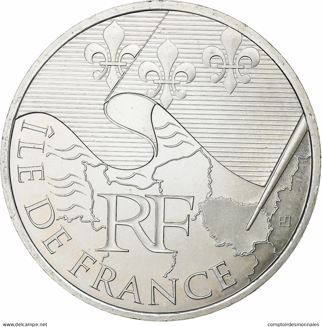 France, 10 Euro, Île-de-France, 2010, Paris, Argent, SUP+, KM:1657 - Francia
