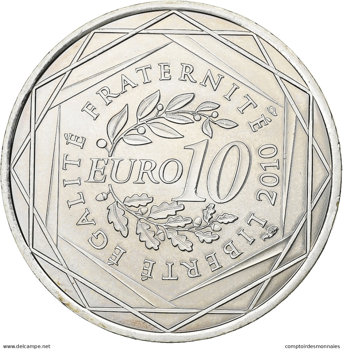 France, 10 Euro, Île-de-France, 2010, Paris, Argent, SUP+, KM:1657 - Frankreich