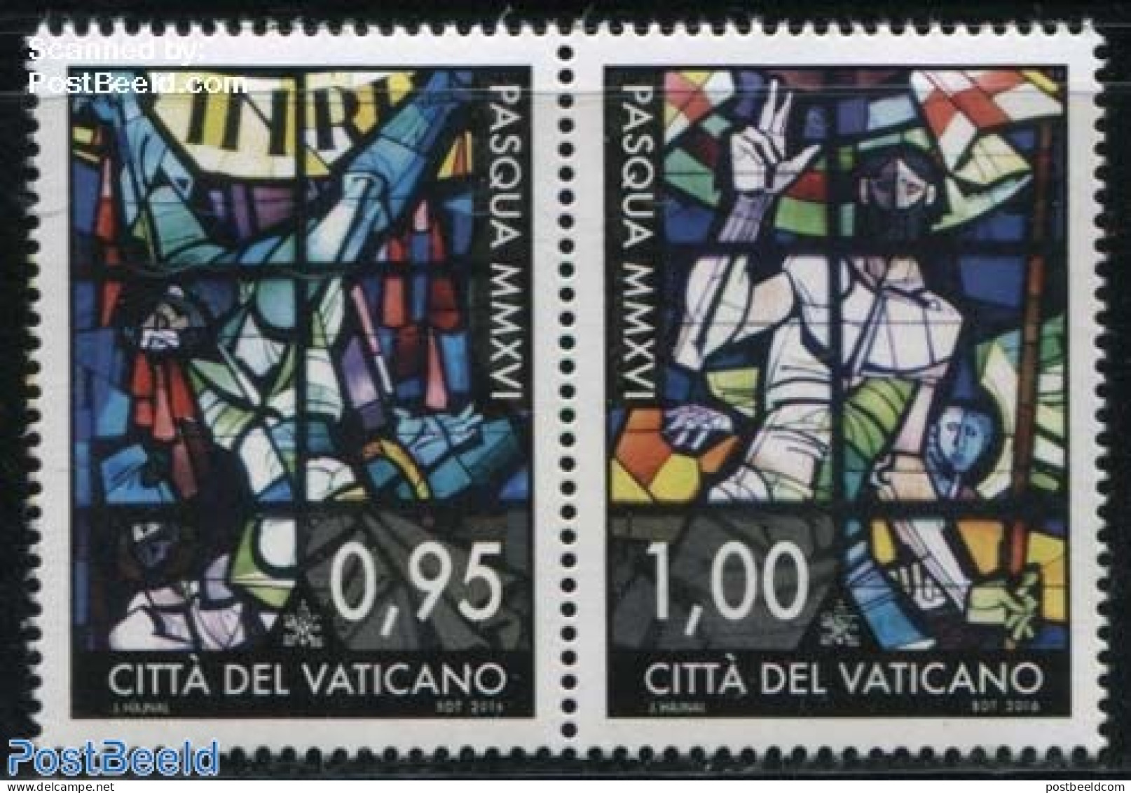 Vatican 2016 Easter 2v [:], Mint NH, Religion - Religion - Art - Stained Glass And Windows - Ungebraucht