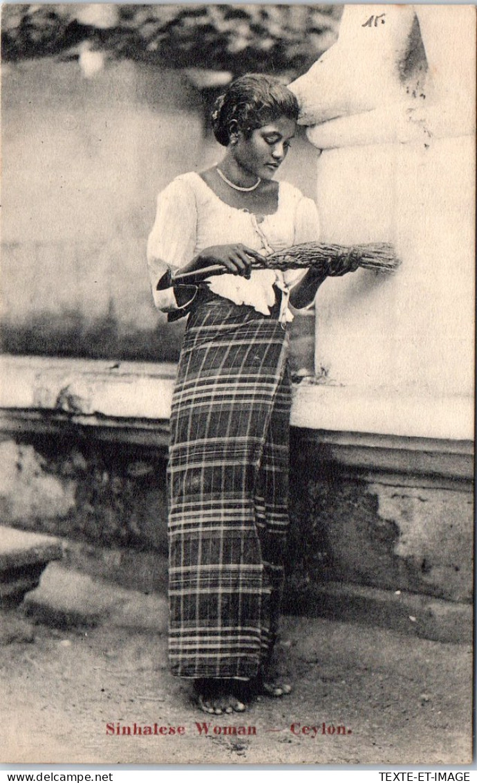 CEYLAN - Sinhalese Woman  - Sri Lanka (Ceylon)
