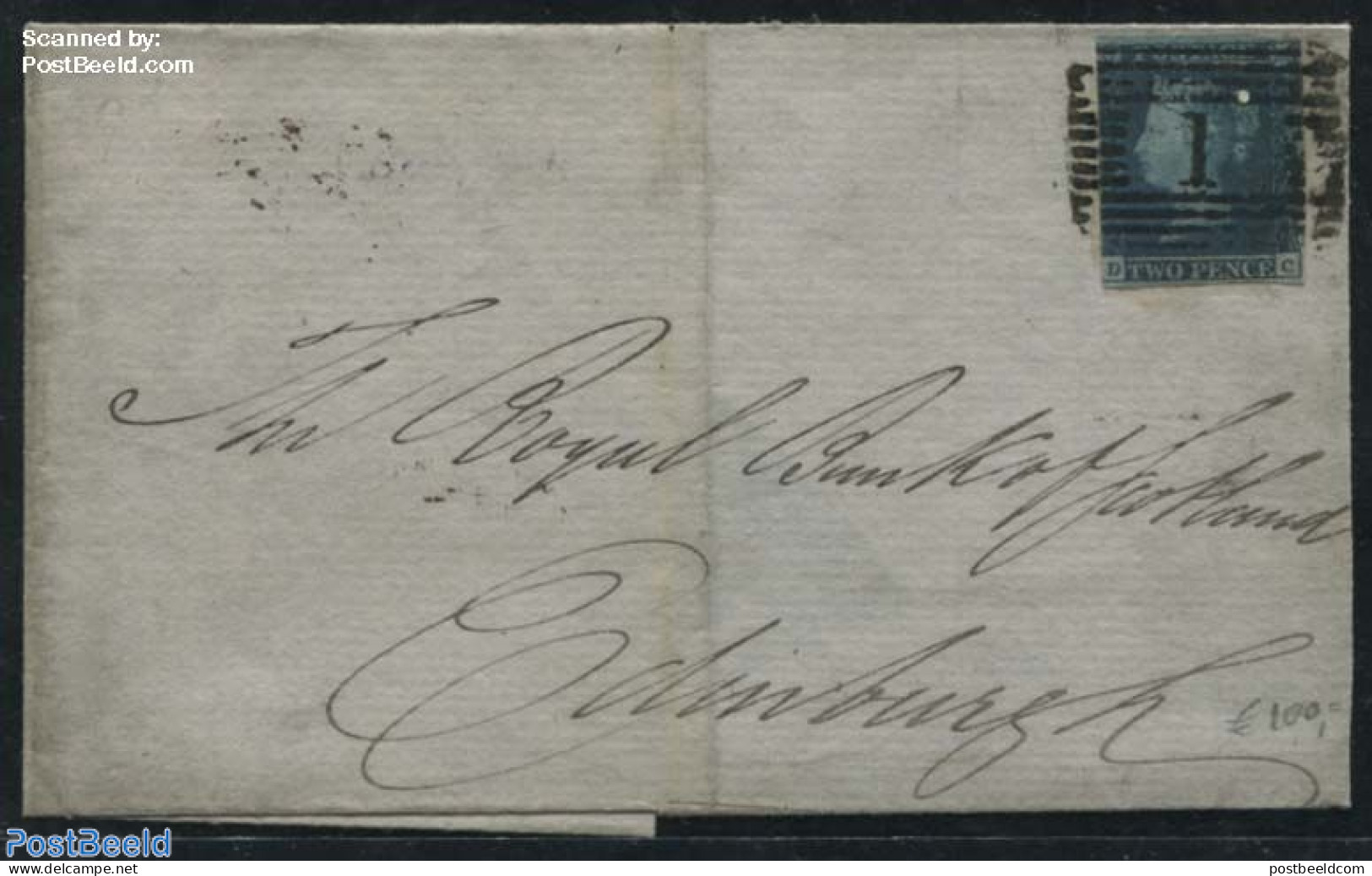 Great Britain 1849 Letter To Edinburgh, January 1849, Postal History - Sonstige & Ohne Zuordnung