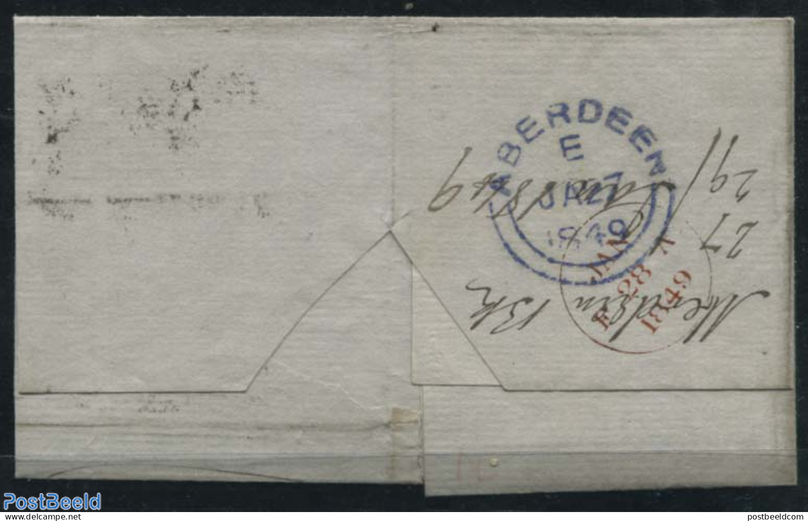 Great Britain 1849 Letter To Edinburgh, January 1849, Postal History - Sonstige & Ohne Zuordnung