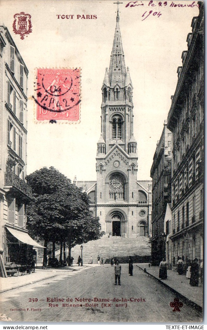 75020 PARIS - Eglise Notre Dame De La Croix. - Arrondissement: 20