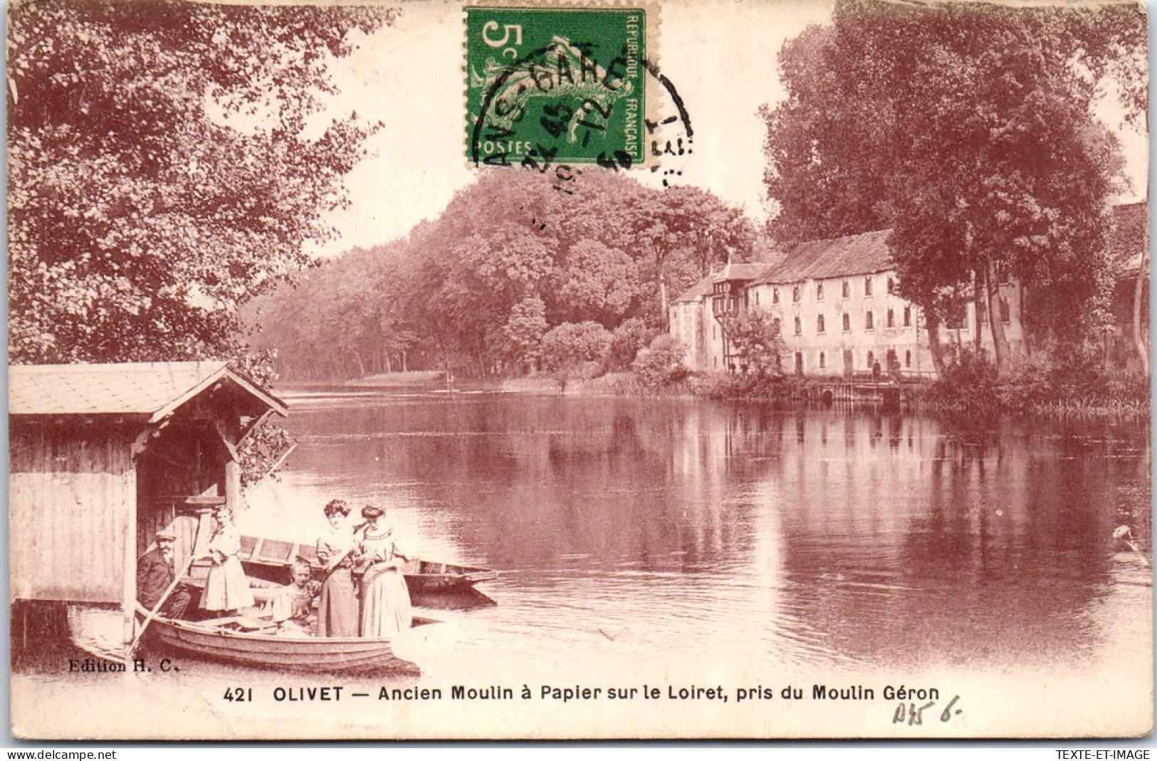 45 OLIVET - Ancien Moulin A Papier Sur Le Loiret, Moulin Geron  - Autres & Non Classés
