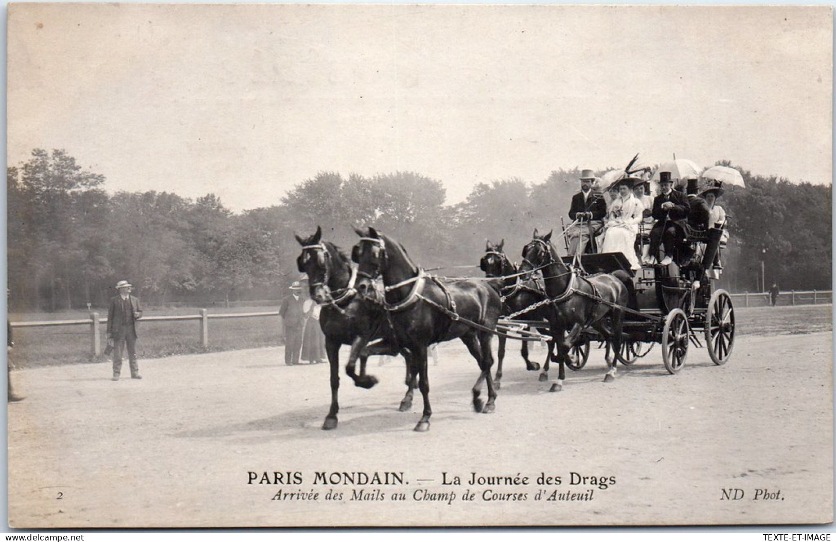 75016 PARIS MONDAIN - Arrivee Des Mails Au Courses D'auteuil  - Distretto: 16