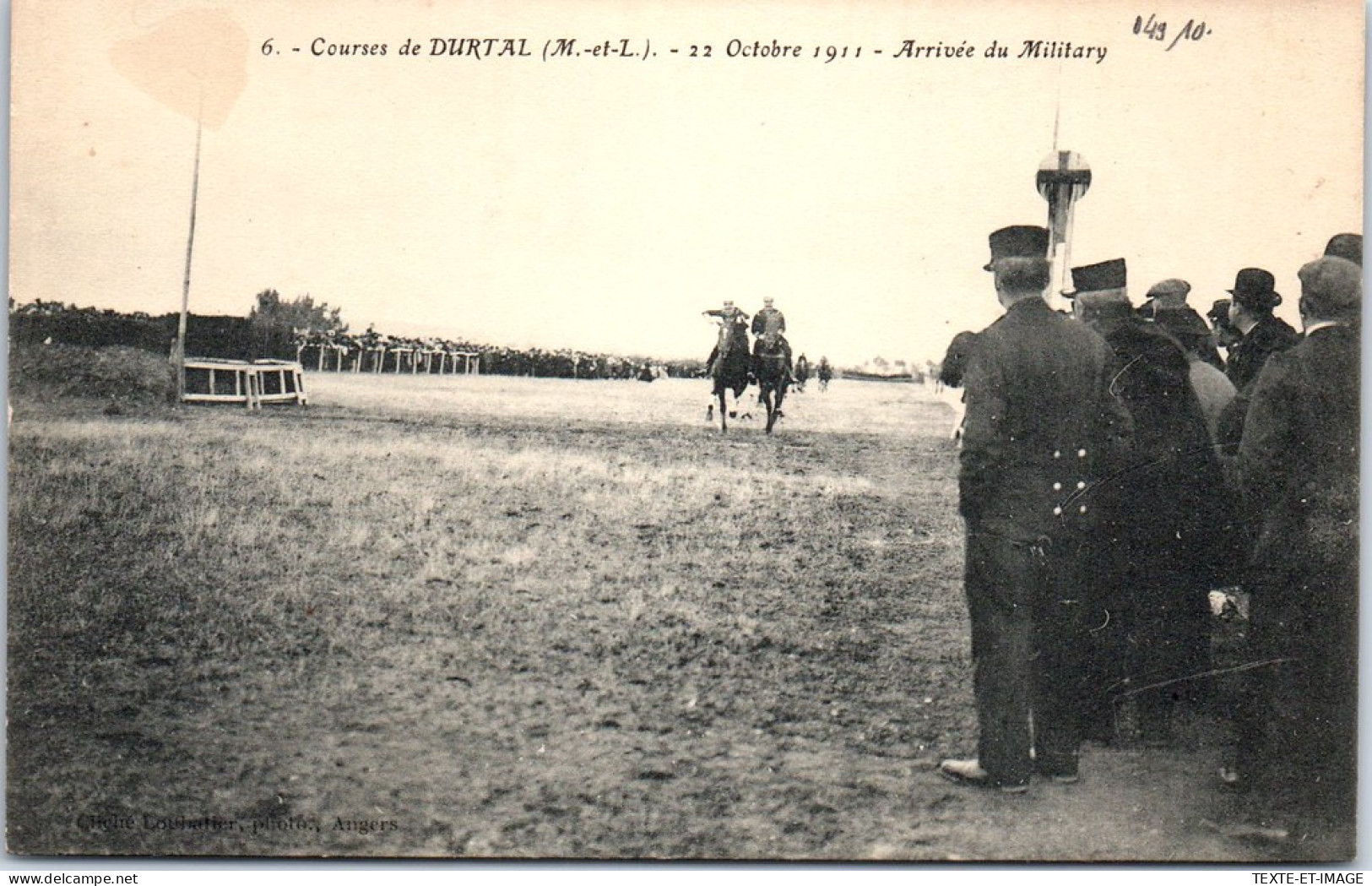 49 DURTAL - Courses D'oct 1911, Arrivee Du Military  - Durtal