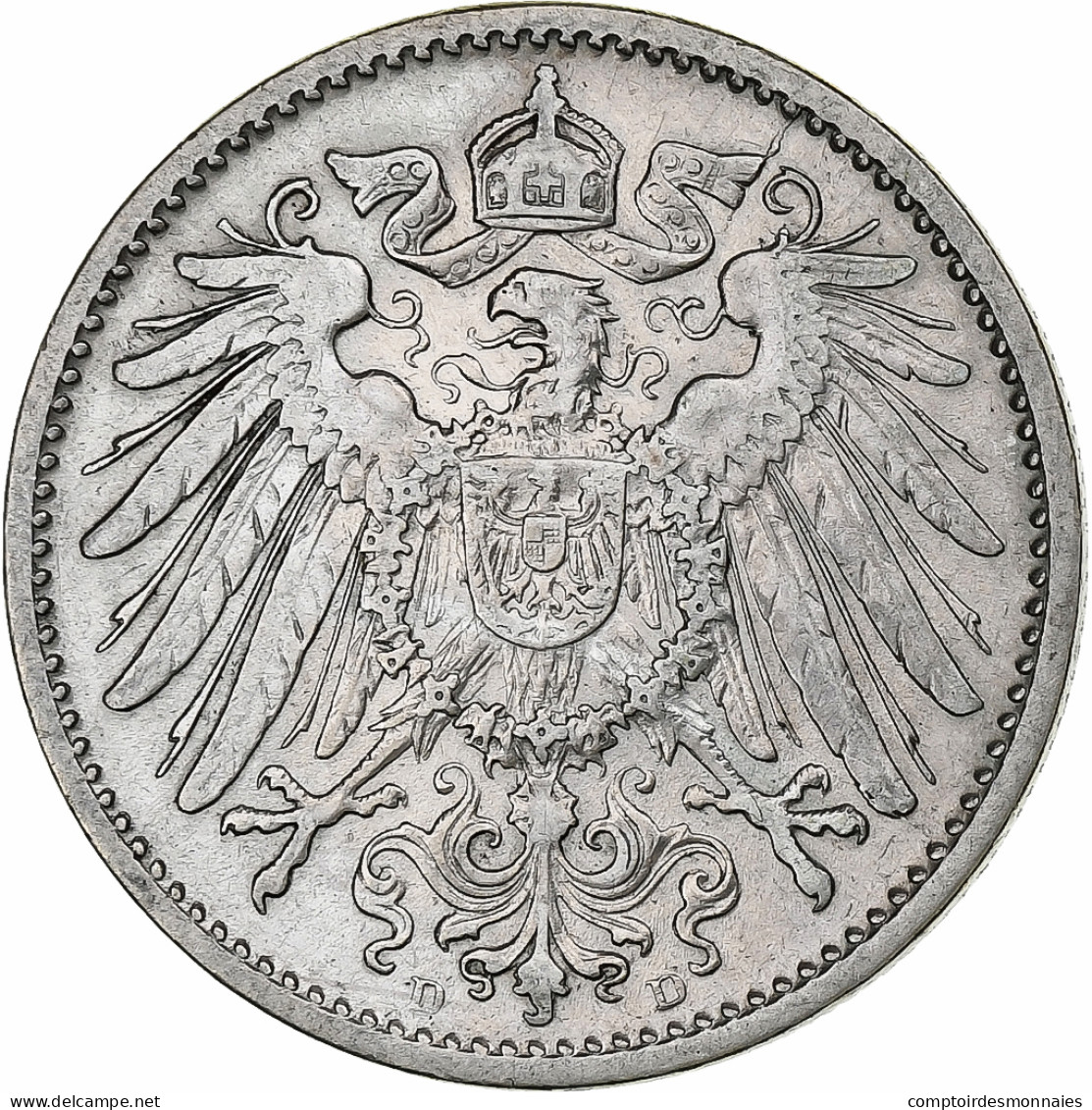 GERMANY - EMPIRE, Wilhelm II, Mark, 1896, Munich, TTB+, Argent, KM:14 - 1 Mark
