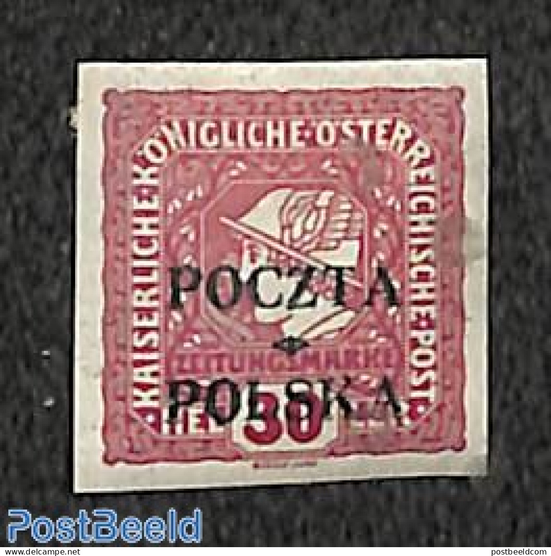 Poland 1919 30H, Stamp Out Of Set, Unused (hinged) - Unused Stamps