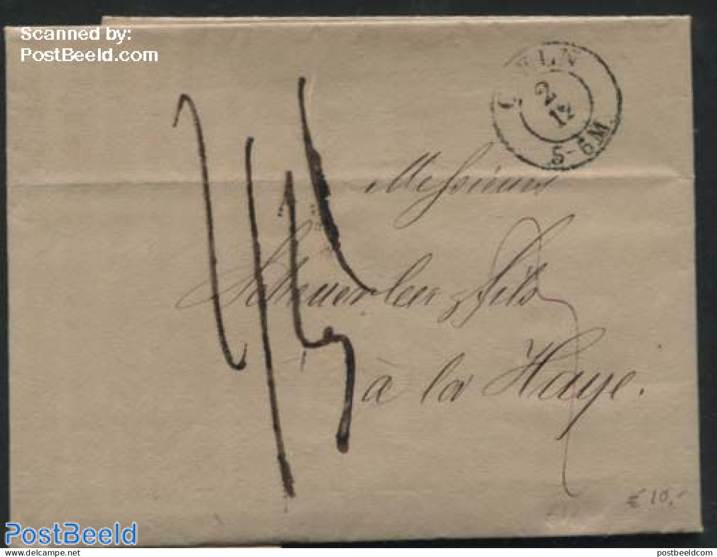 Germany, Empire 1842 Letter From Coeln (Koeln) To The Hague, Postal History - Prefilatelia