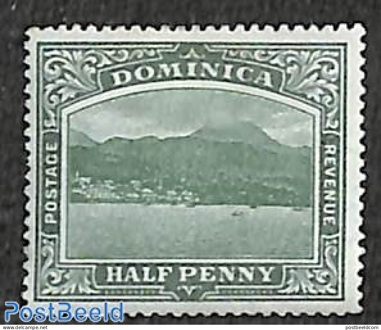 Dominica 1903 1/2d, Roseau, WM CC, Stamp Out Of Set, Unused (hinged) - Dominikanische Rep.