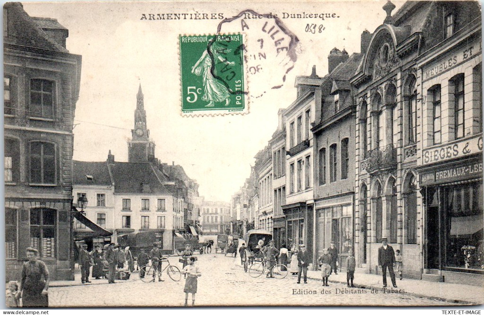 59 ARMENTIERES - La Rue De Dunkerque. - Armentieres