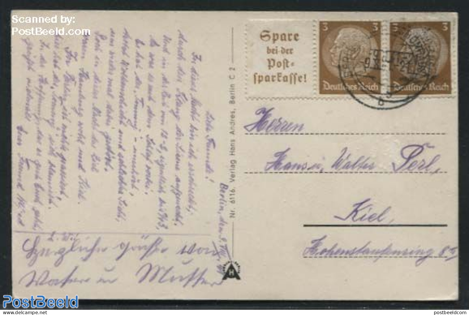 Germany, Empire 1921 Postcard With Ichel W79, Postal History - Brieven En Documenten