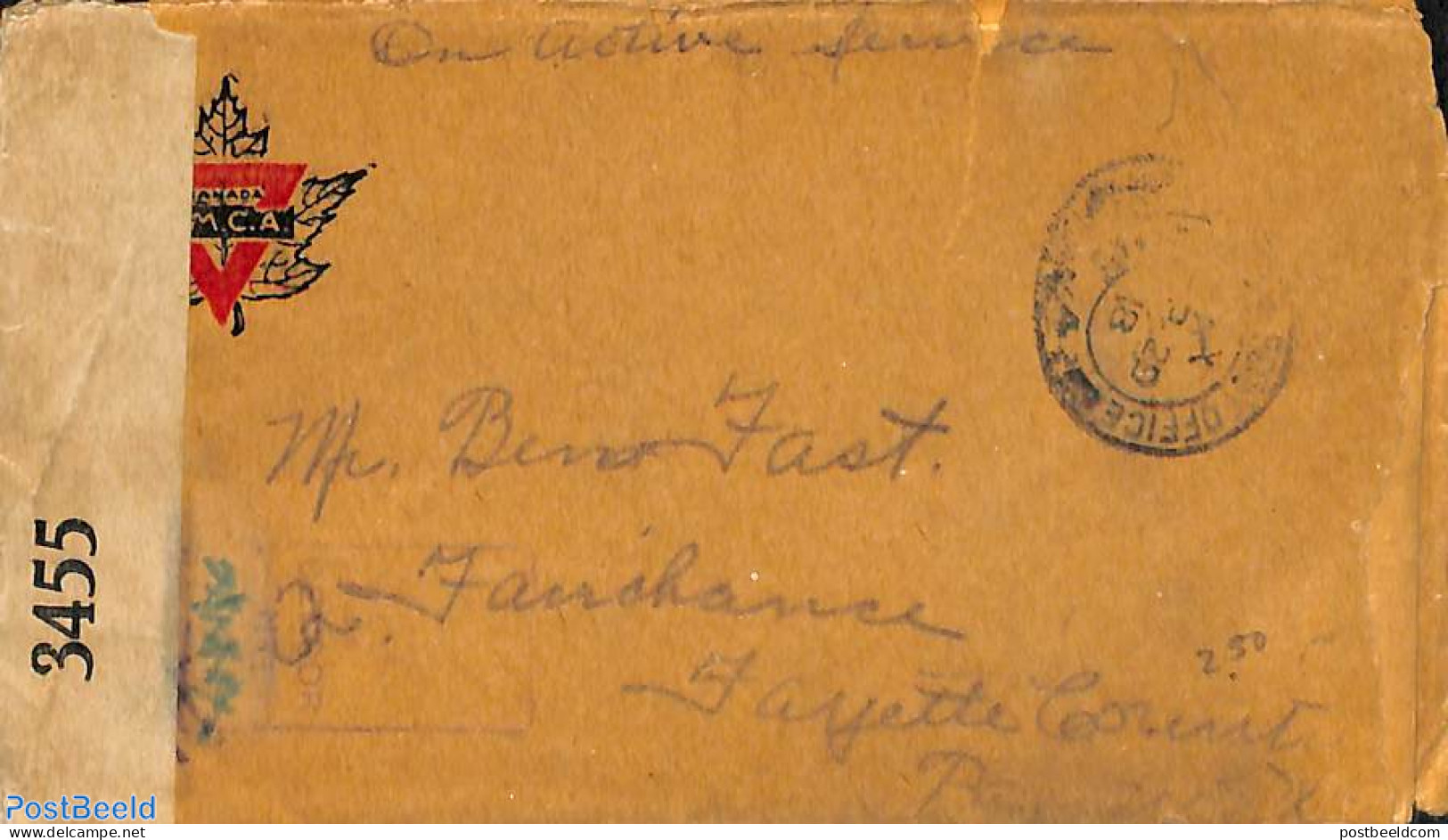 Great Britain 1918 Censored Letter, Including Letter, From England, Postal History - Brieven En Documenten