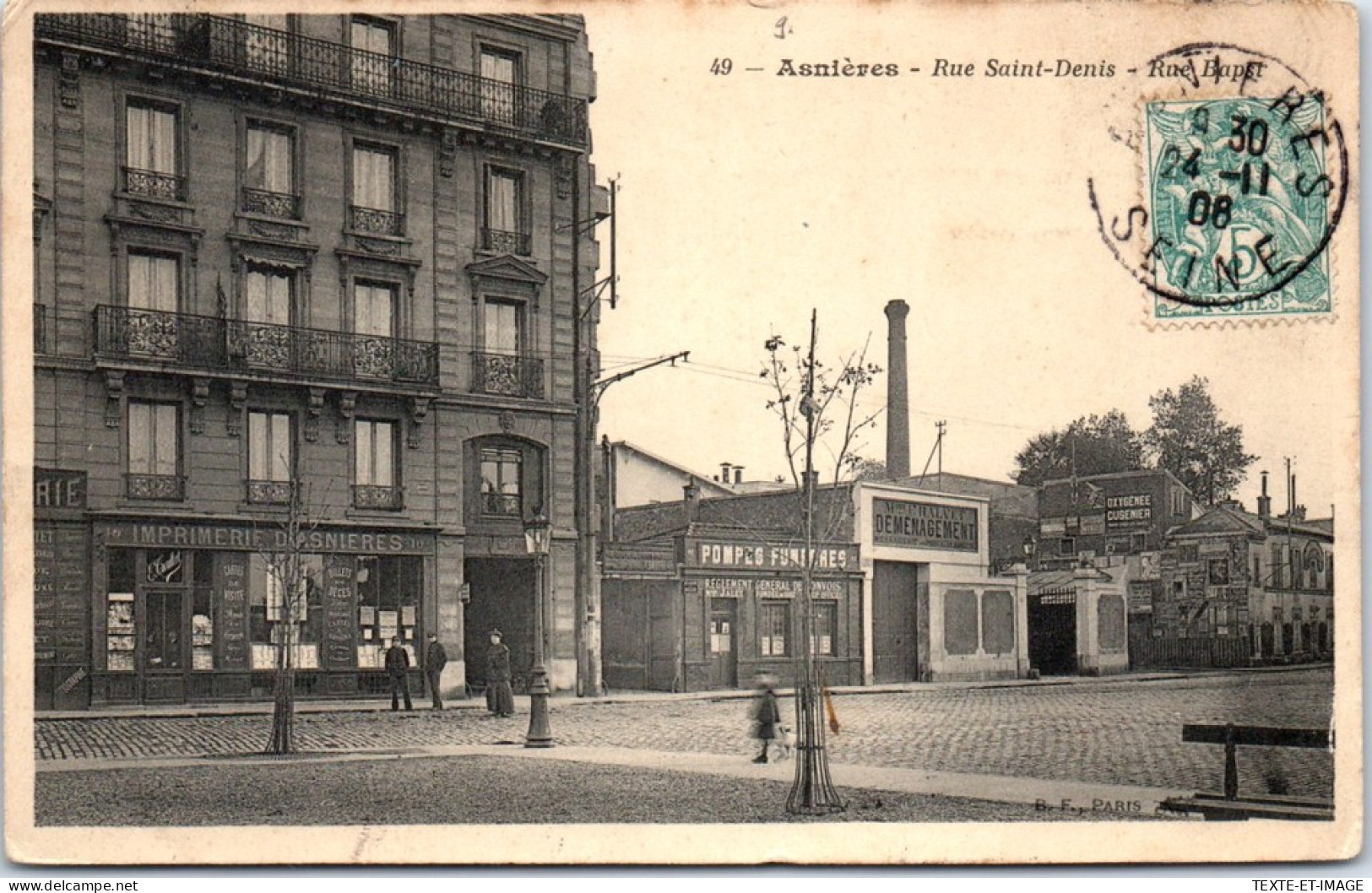 92 ASNIERES -- Rue Saint Denis, Rue Bapts  - Asnieres Sur Seine