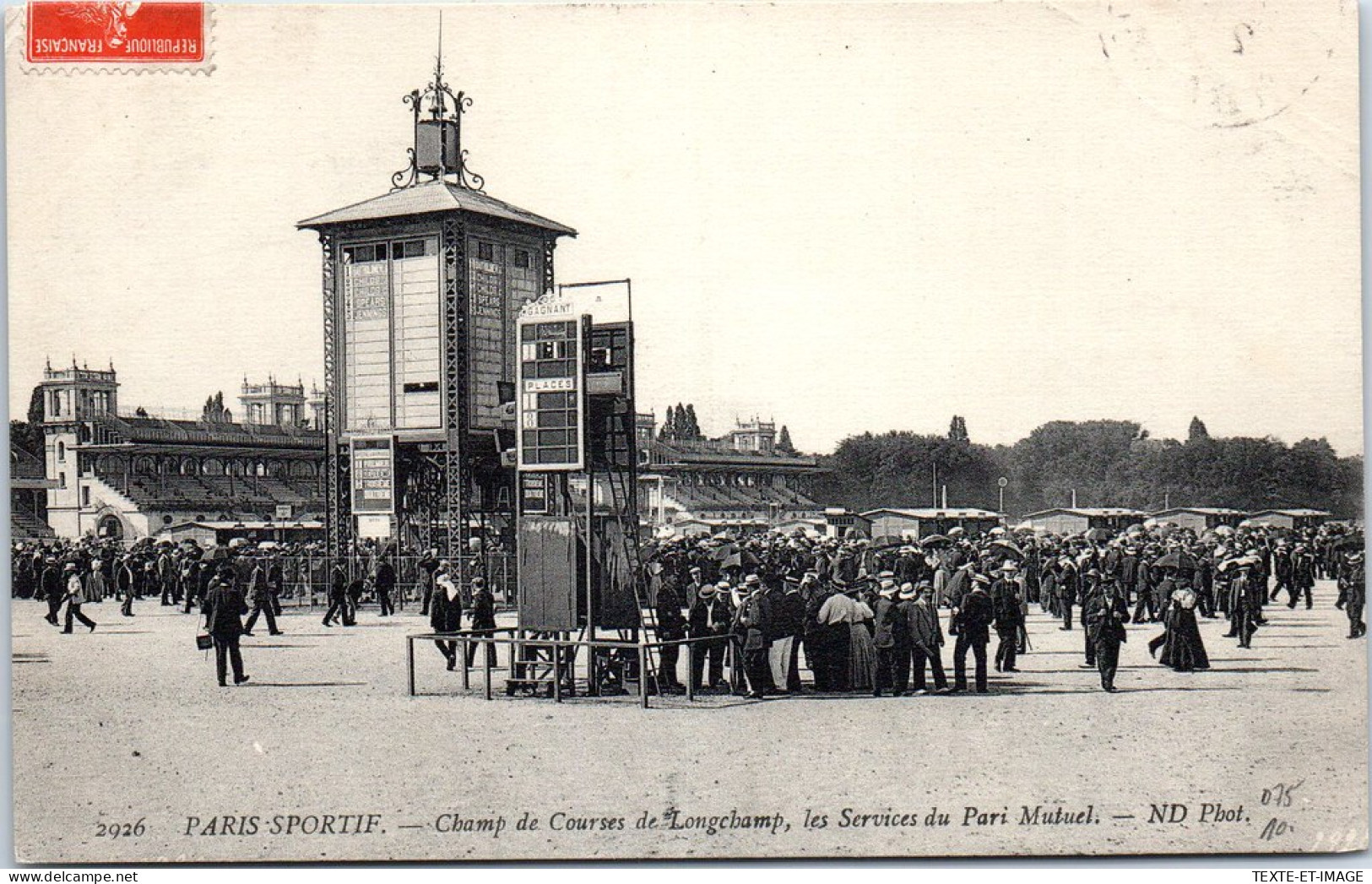 75016 PARIS - Champ De Courses De Longchamps, Pari Mutuel  - District 16