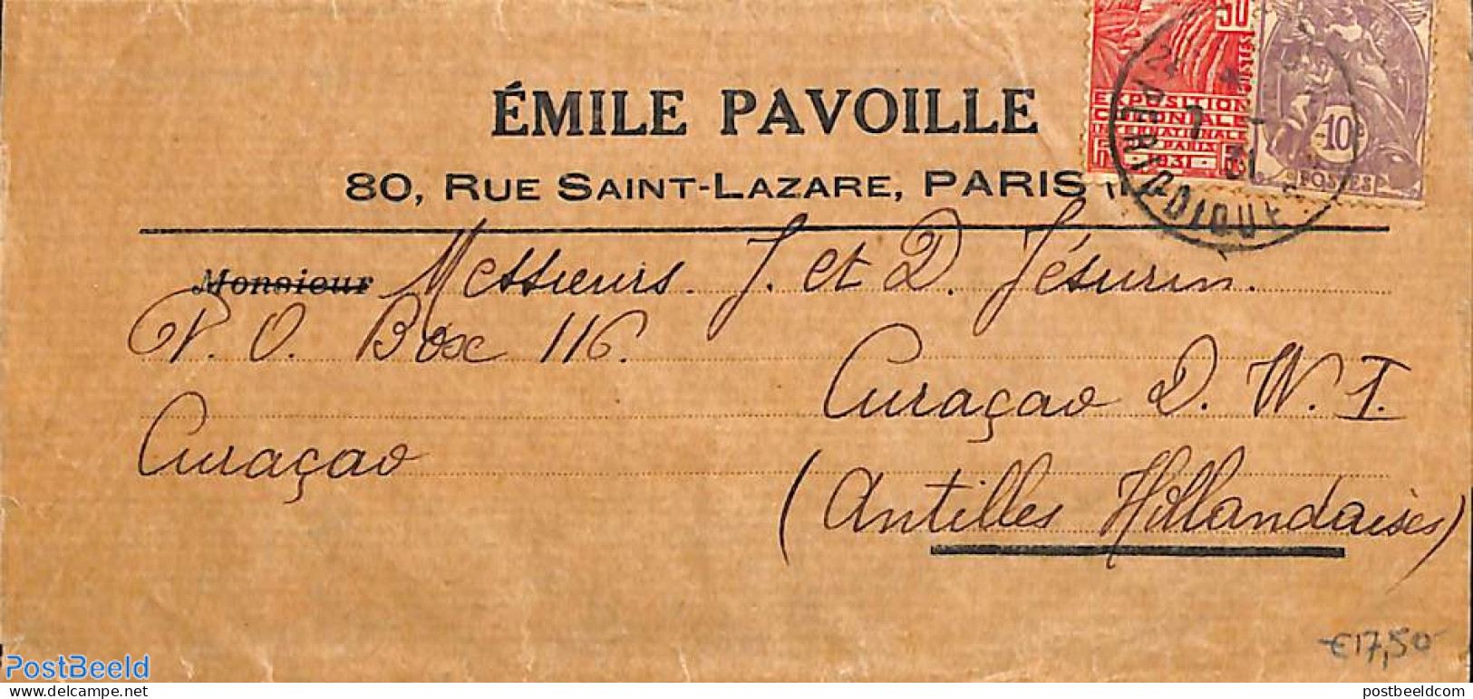 France 1931 Wrapper With PERIODIQUES Postmark, Sent To Curacao, Postal History - Storia Postale