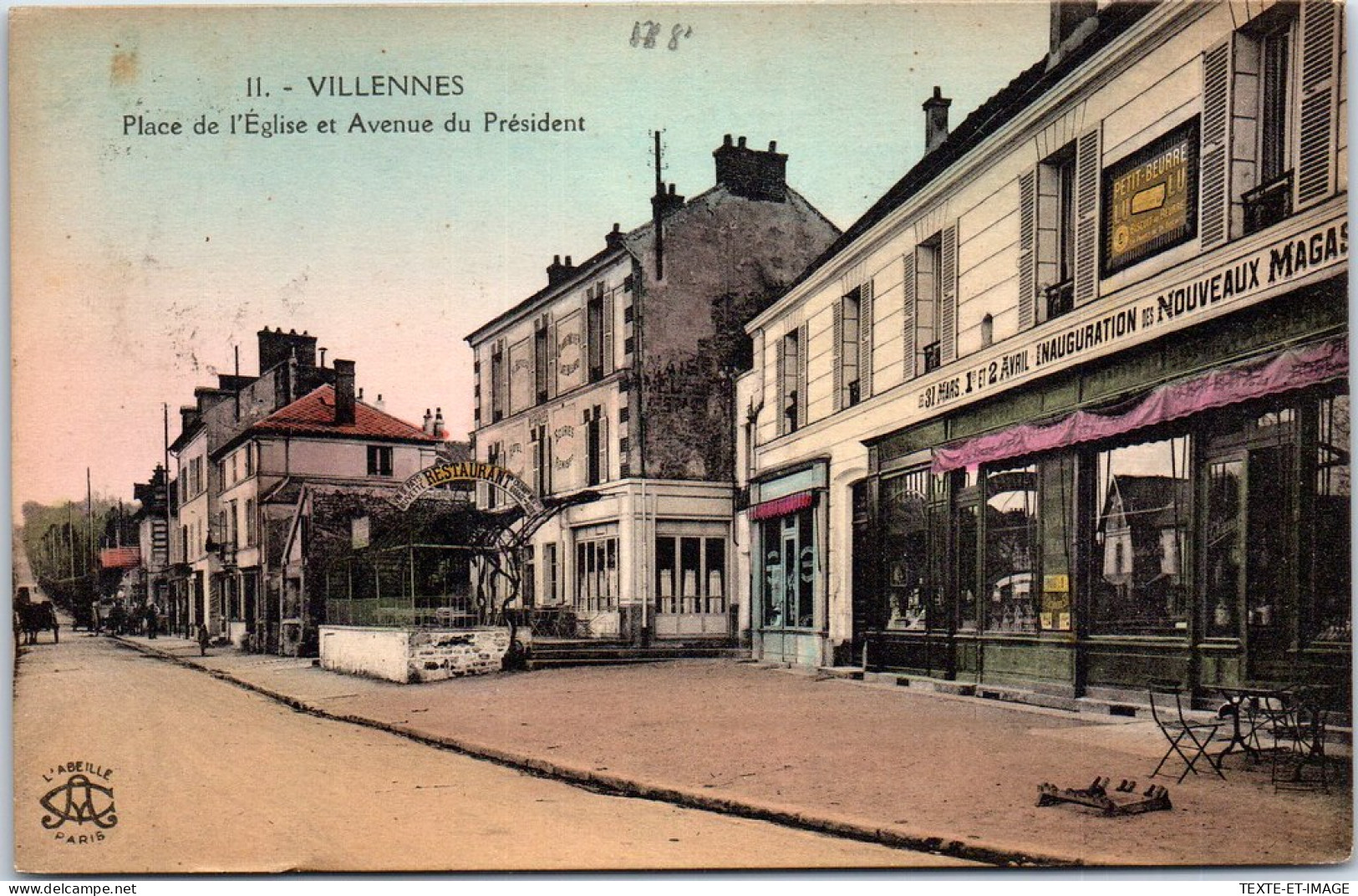 78 VILLENNES - Place De L'eglise Et Avenue Du President. - Villennes-sur-Seine
